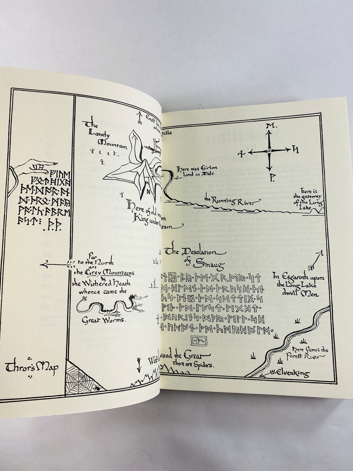 Hobbit or There and Back Again by JRR Tolkien with dust jacket 4th Edition gift Science fiction Lord of the Rings