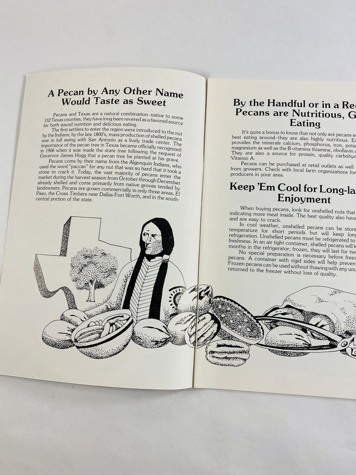 Get Cracking with Texas Pecans vintage cookbook booklet Hors D'oeuvres, pecan butter, Waldorf Salad, Tipsy Chicken