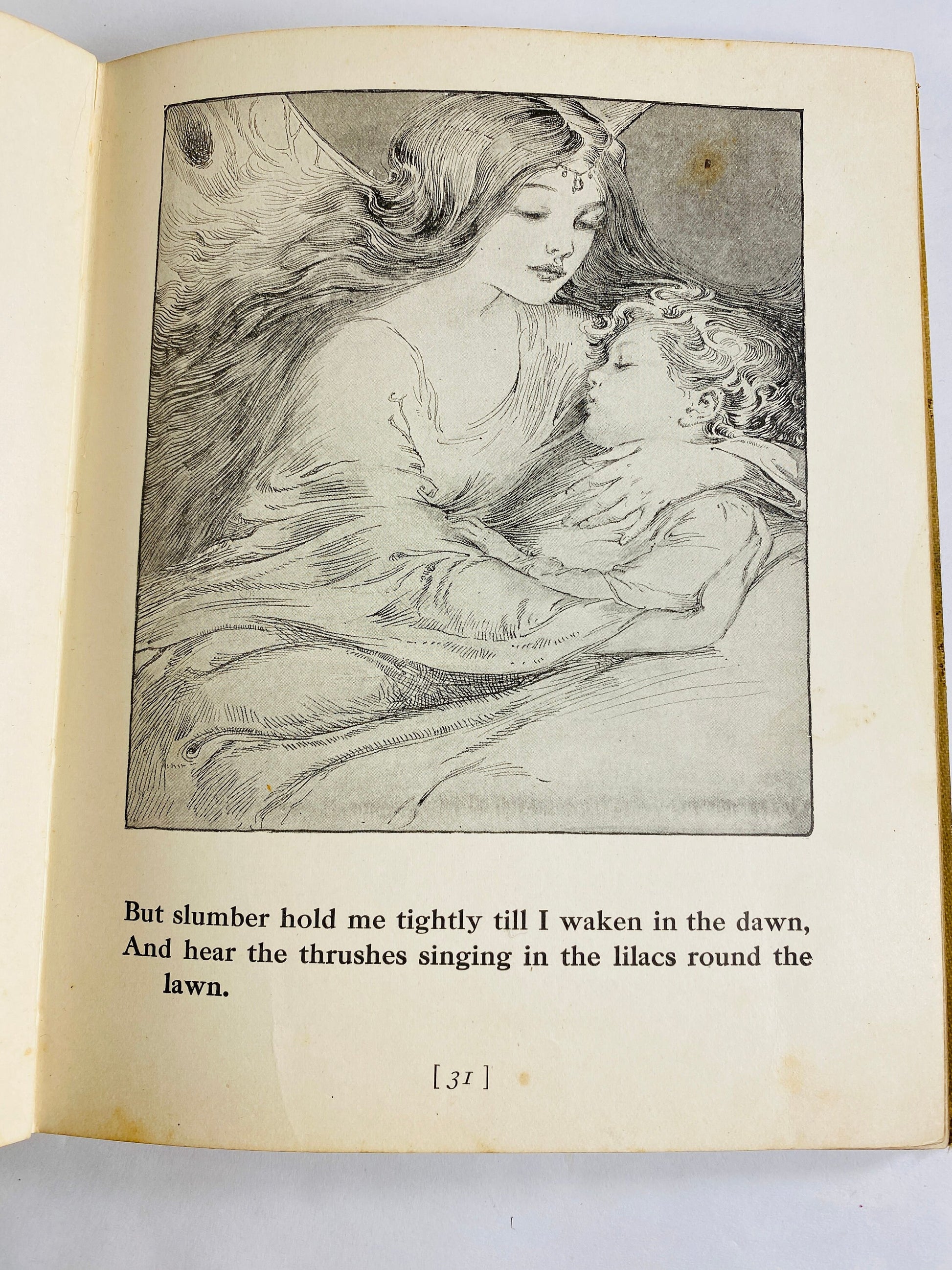1920 A Child's Garden of Verses Robert Louis Stevenson illustrated by Florence Edith Storer vintage Children's book Charles Scribner's
