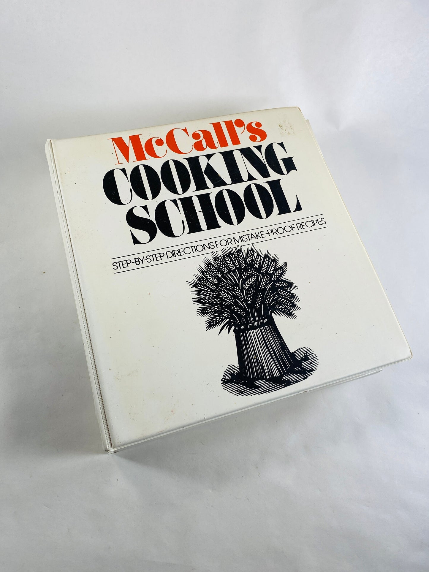 McCall's Cooking School vintage cookbook binder circa 1983 Cakes, frosting, decorating, cookies & more. Book lover gift. Retro kitchen gift