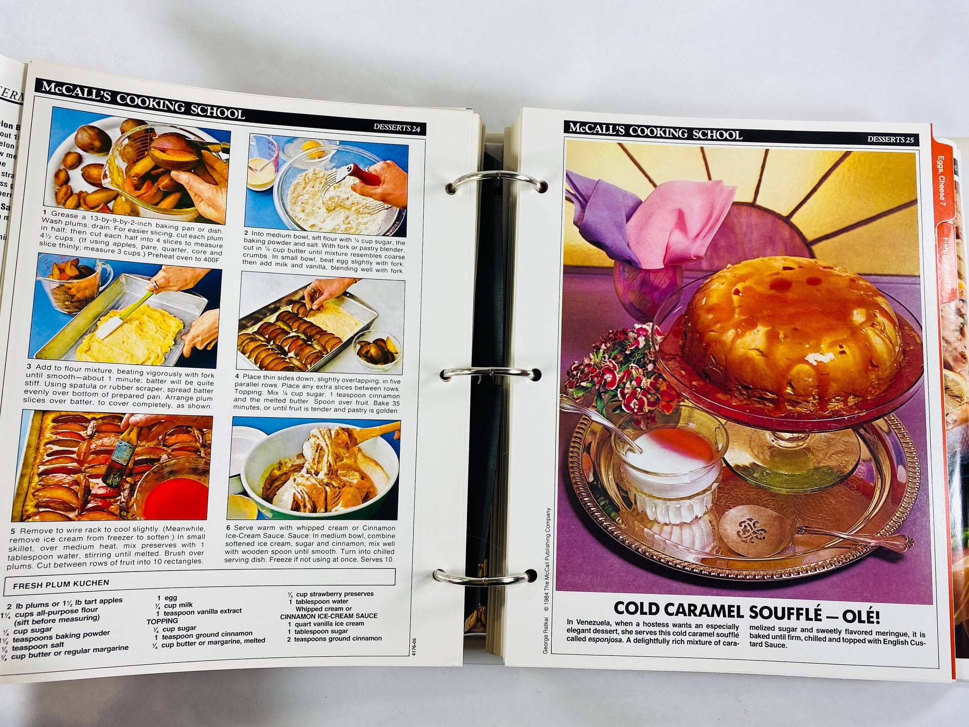 McCall's Cooking School vintage cookbook binder circa 1983 Cakes, frosting, decorating, cookies & more. Book lover gift. Retro kitchen gift