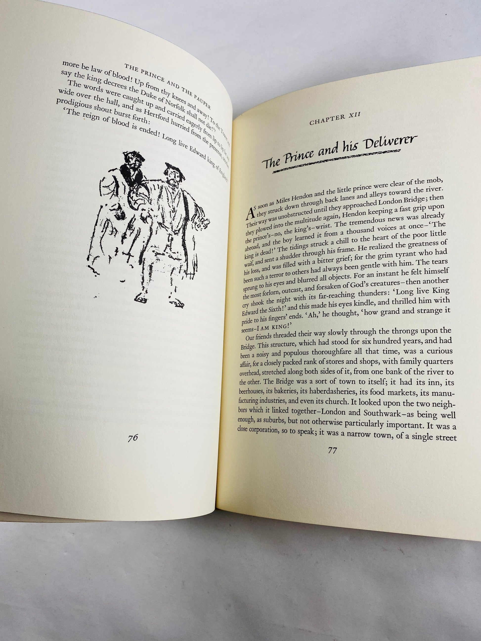 1964 Mark Twain Prince and Pauper vintage Heritage Press Poor street kid and a prince exchange places. Teen tween home reading