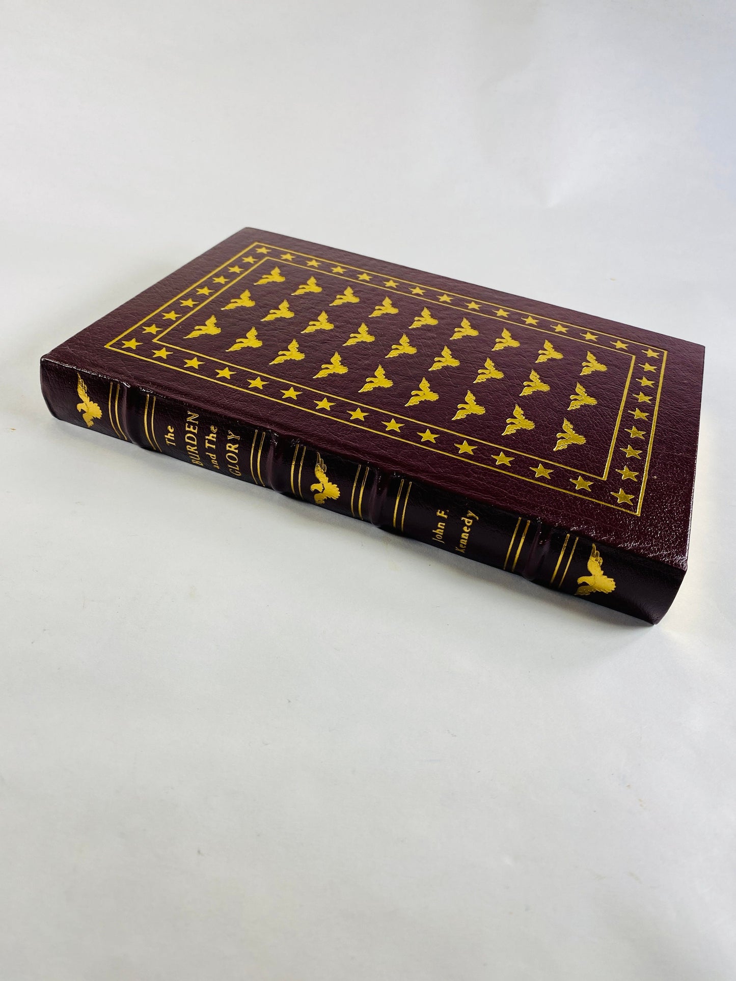Burden and the Glory by John F Kennedy Vintage Easton Press book edited by Allan Nevins BEAUTIFUL maroon leather with gold gilt
