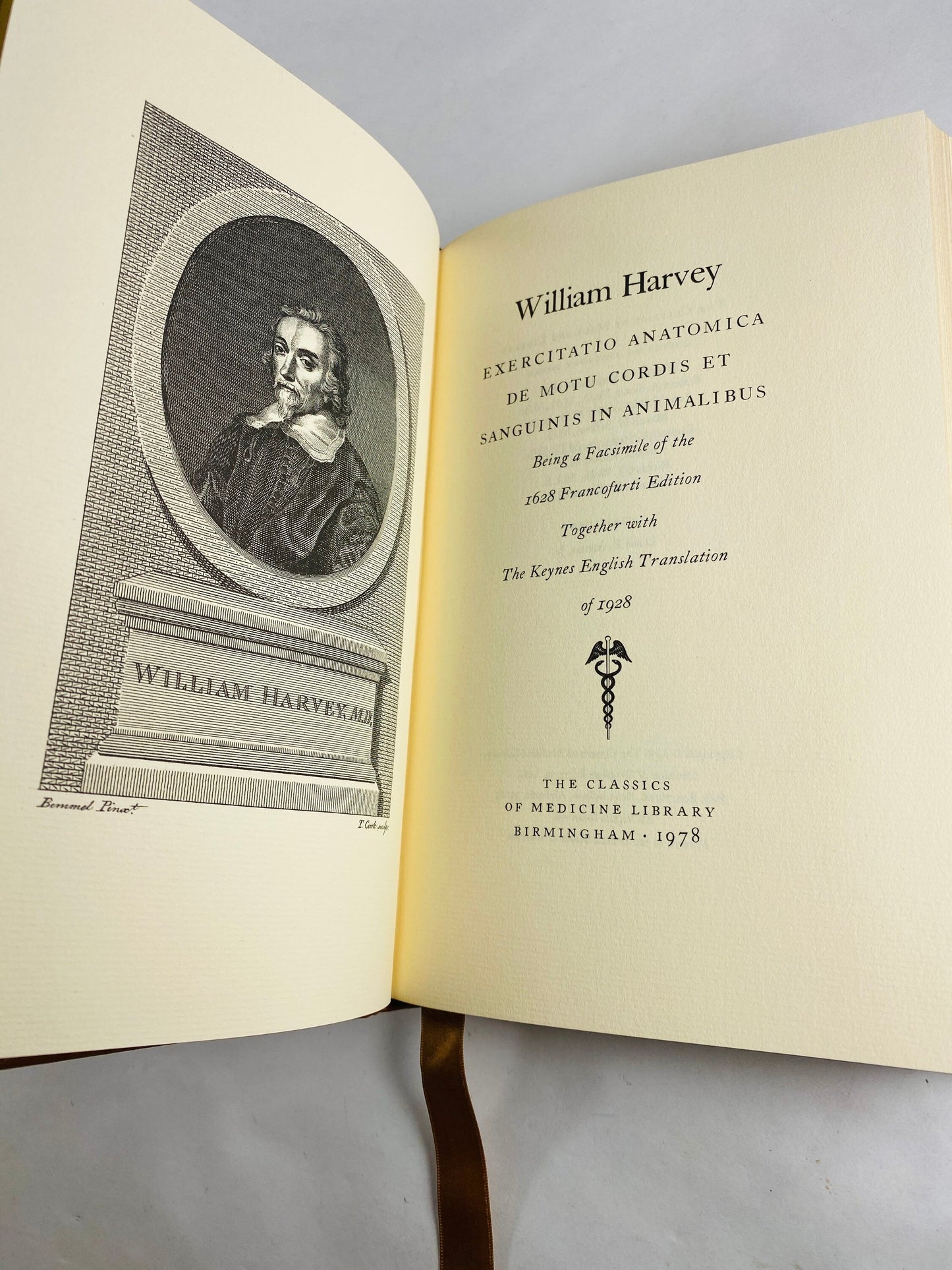 Exercitatio Anatomica de Motu Cordis et Sanguinis in Animalibus vintage Medicine book William Harvey Motion of the Heart and Blood doctor