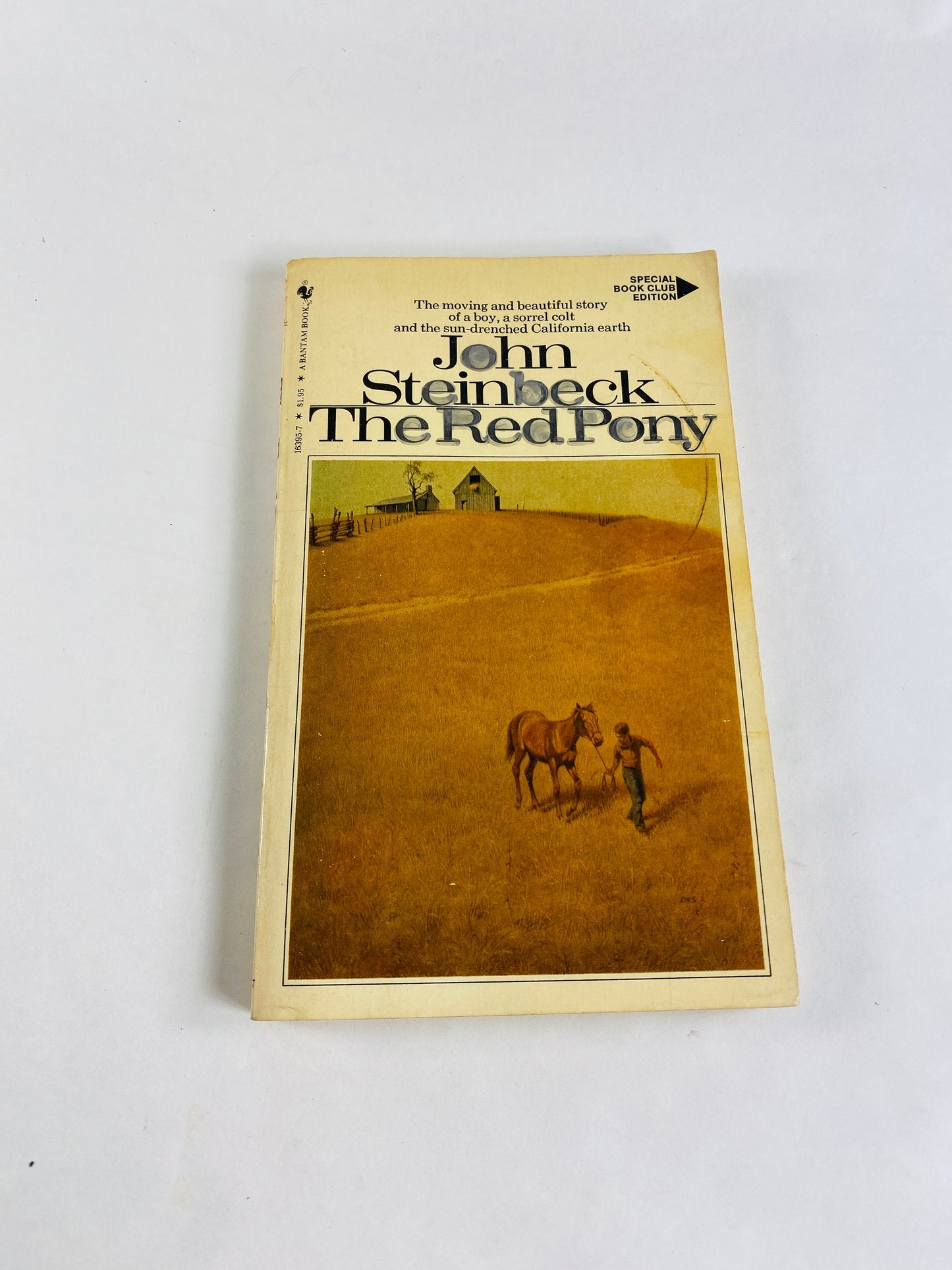 John Steinbeck East of Eden Red Horse Pearl vintage paperback book Of Mice and Men Pulitzer Prize Bantum circa 1980s