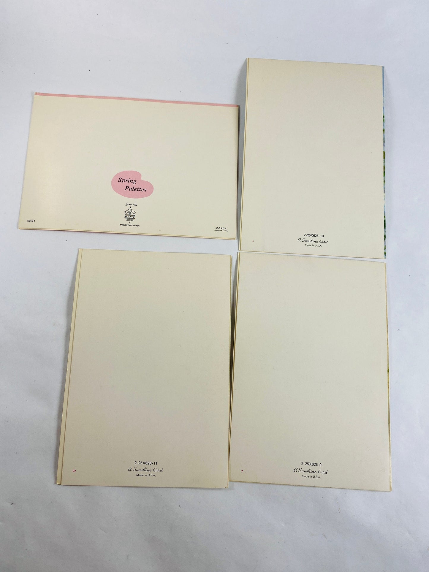 Vintage 1960s best wishes get well cards Lot of 4 UNUSED greetings in good condition! Flowers roses nature decor Sunshine made in the USA