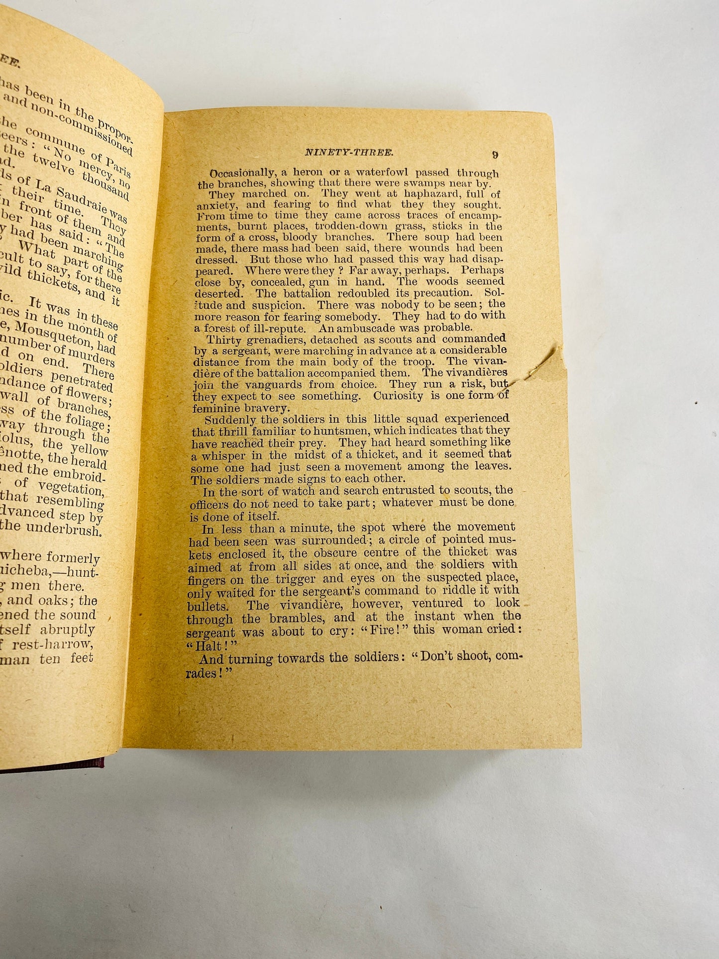 1900 Ninety-Three by Victor Hugo vintage book EARLY American PRINTING AL Burt Red home bookshelf decor. Fragile pages, poor condition