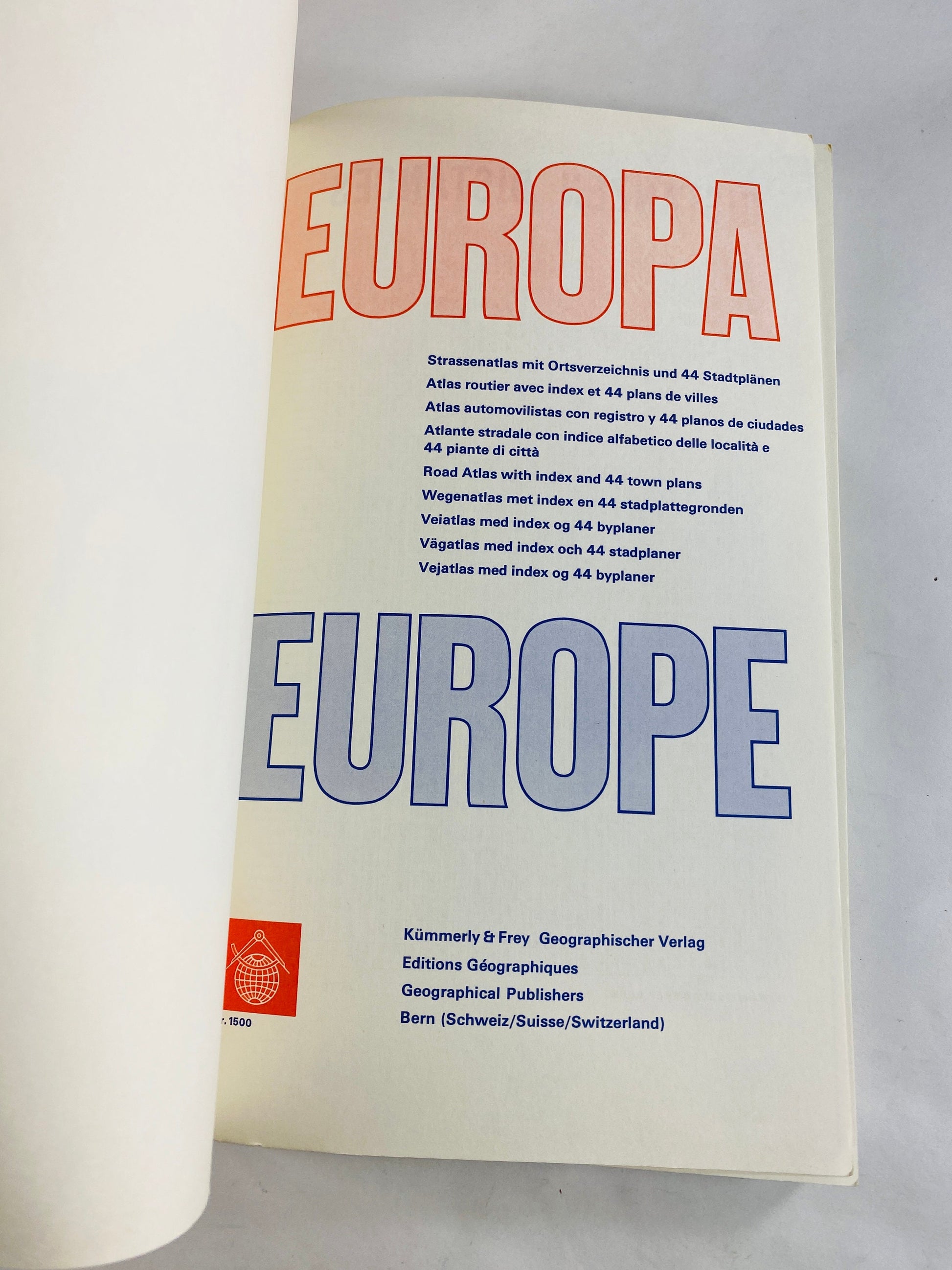 1970s Europa Vintage Europe atlas maps collectible souvenir. Europe Travel global expat Mother's Day gift.