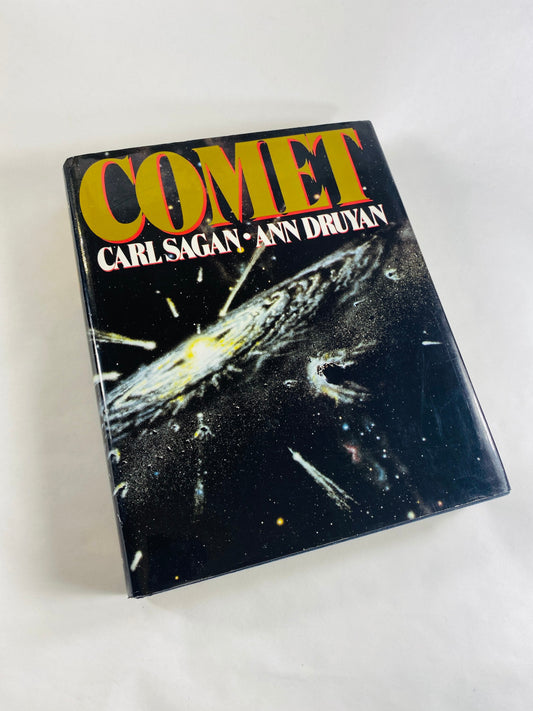 Comet vintage book circa 1985 by Carl Sagan author or Cosmos Astronomy cosmology astrophysicist astrobiology science. Gift