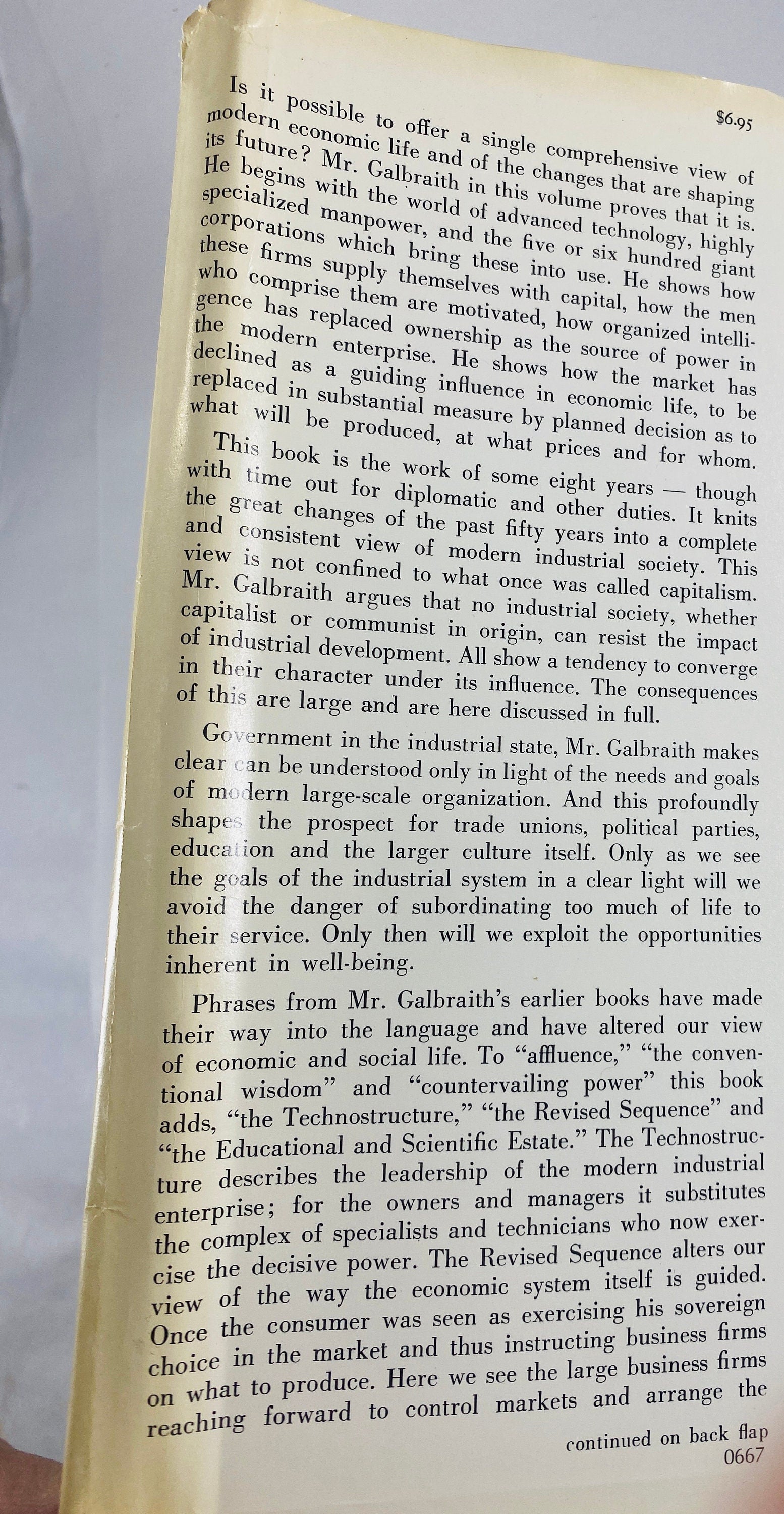 John Kenneth Galbraith FIRST EDITION New Industrial State vintage book circa 1967 about class struggle economics and large company control