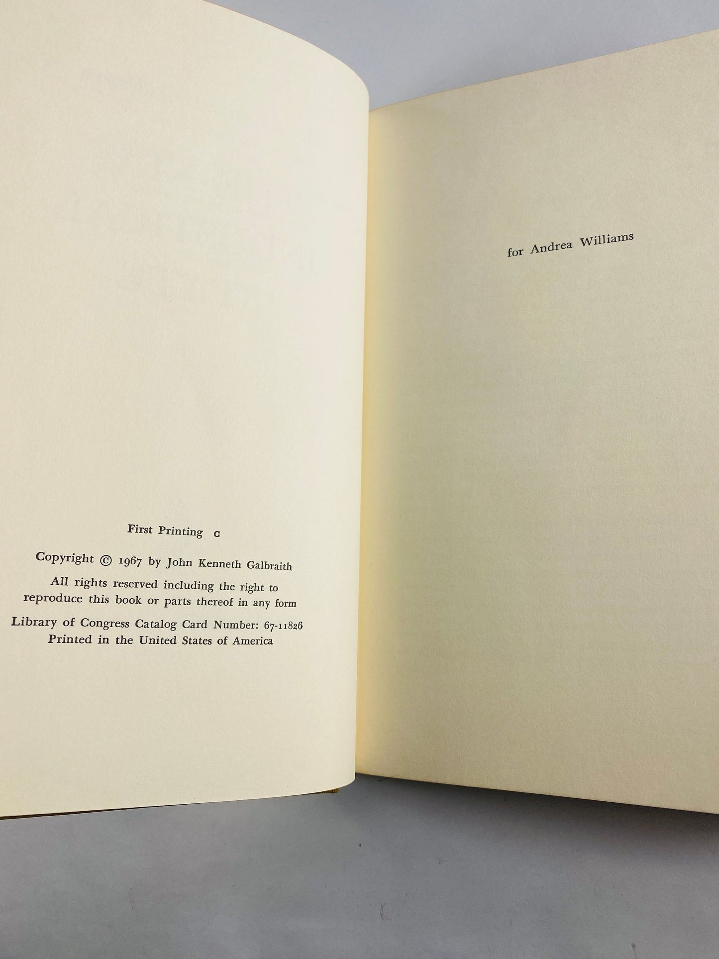 John Kenneth Galbraith FIRST EDITION New Industrial State vintage book circa 1967 about class struggle economics and large company control