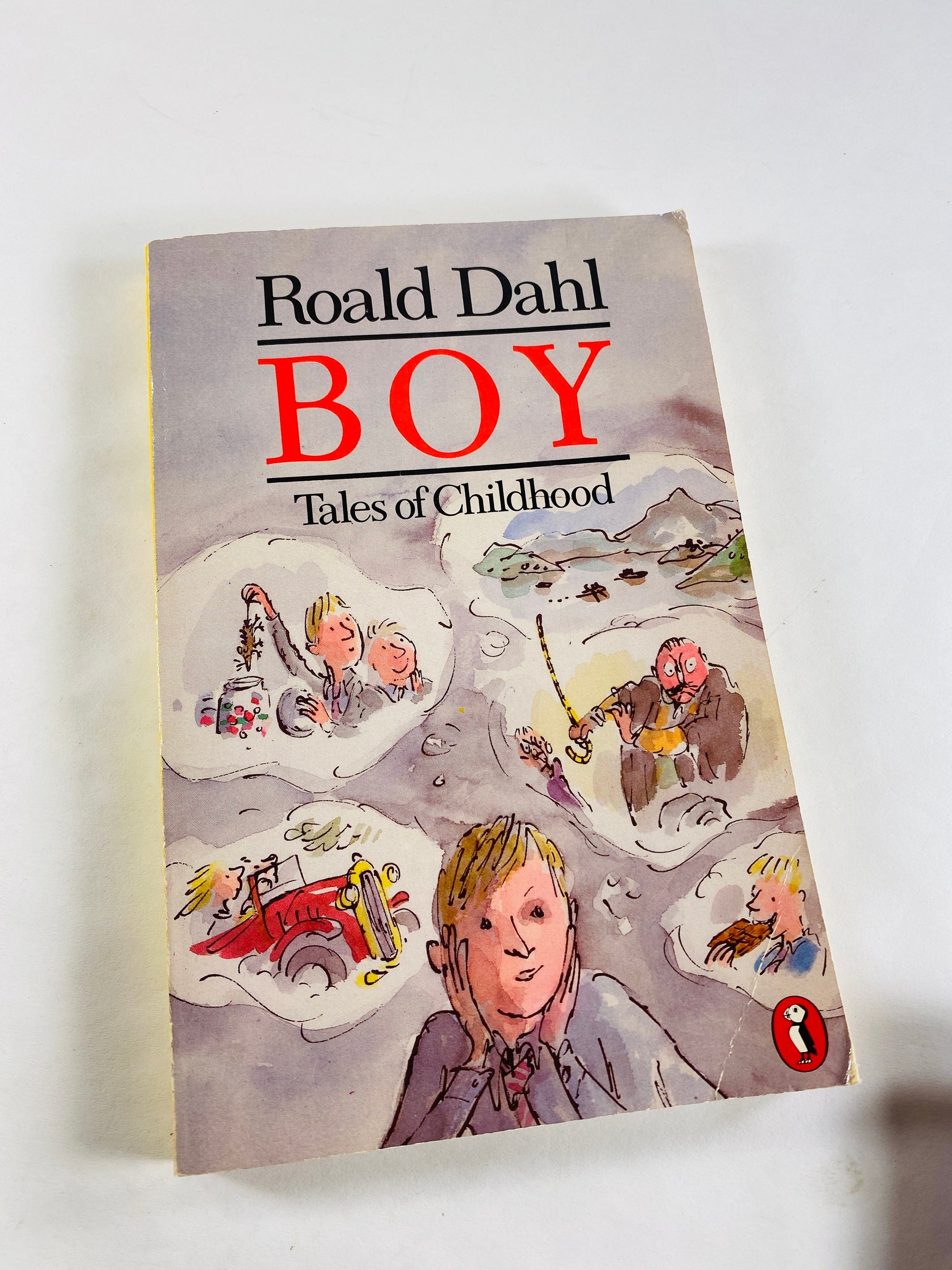Roald Dahl Vintage paperback book set James and the Giant Peach, Boy, Charlie and the Chocolate Factory circa 1985