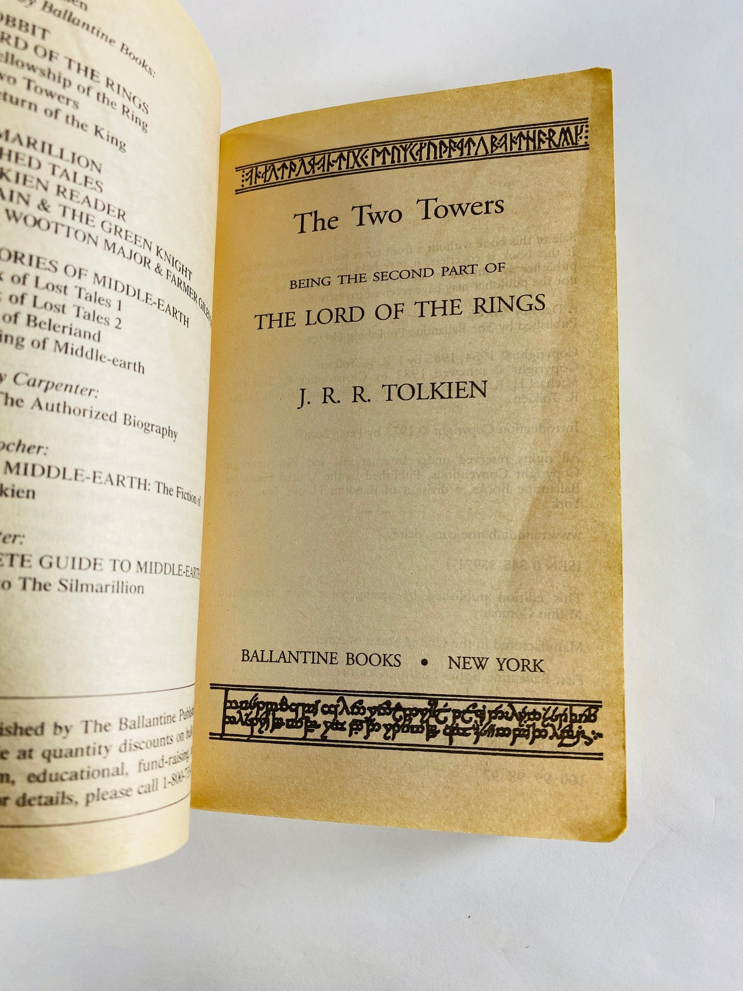 JRR Tolkien vintage paperback books Hobbit, Fellowship of Ring Two Towers. Lord of the Rings series circa 1994