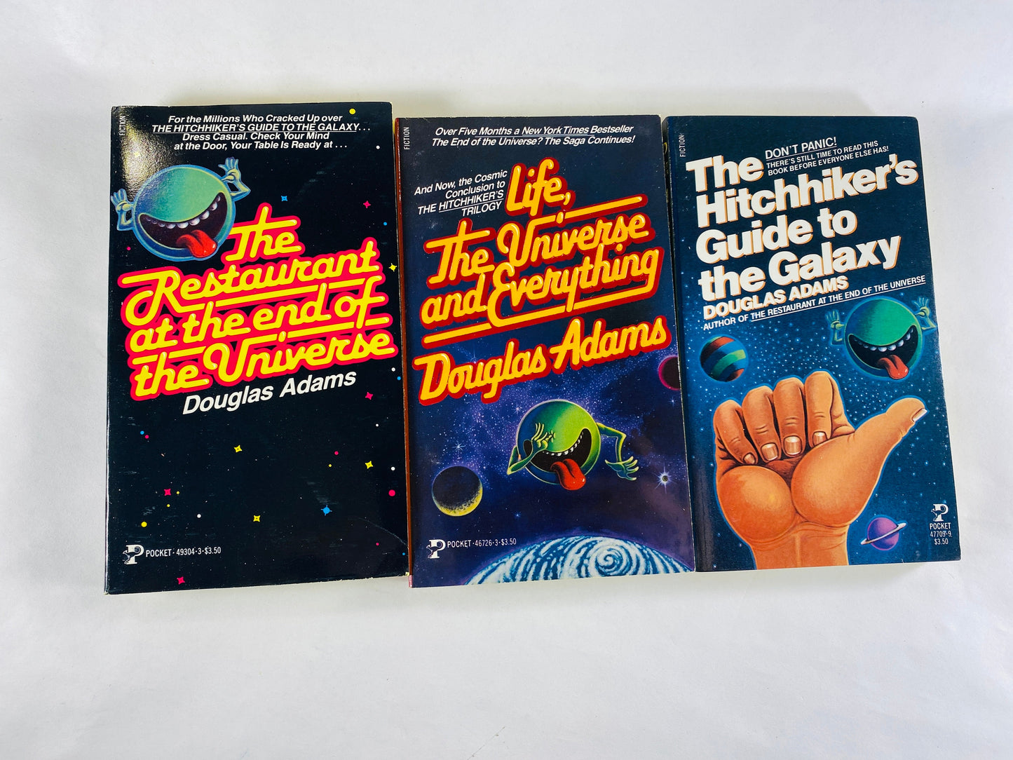 1981 Hitchhiker's Guide to the Galaxy Vintage Douglas Adams paperback book EARLY printing Life Universe & Everything, Restaurant Universe