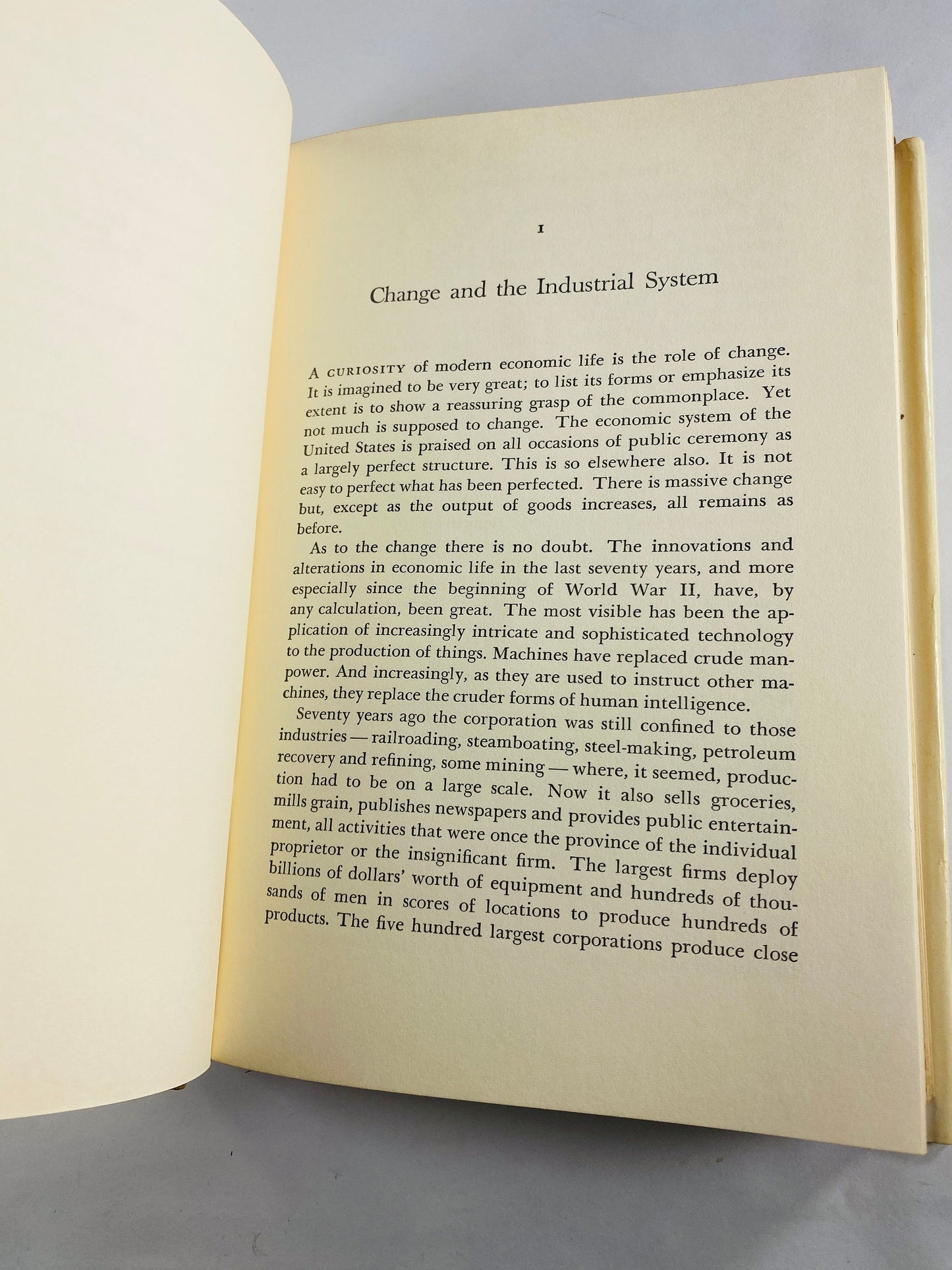 John Kenneth Galbraith FIRST EDITION New Industrial State vintage book circa 1967 about class struggle economics and large company control