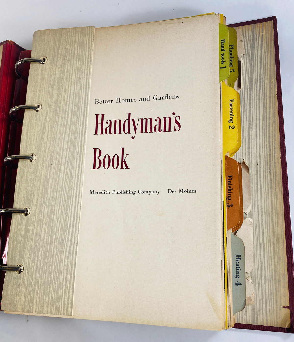 Better Homes and Gardens Handyman's Book circa 1951 FIRST EDITION vintage book binder. DIY Tools Fantastic retro decor! Father's Day Gift