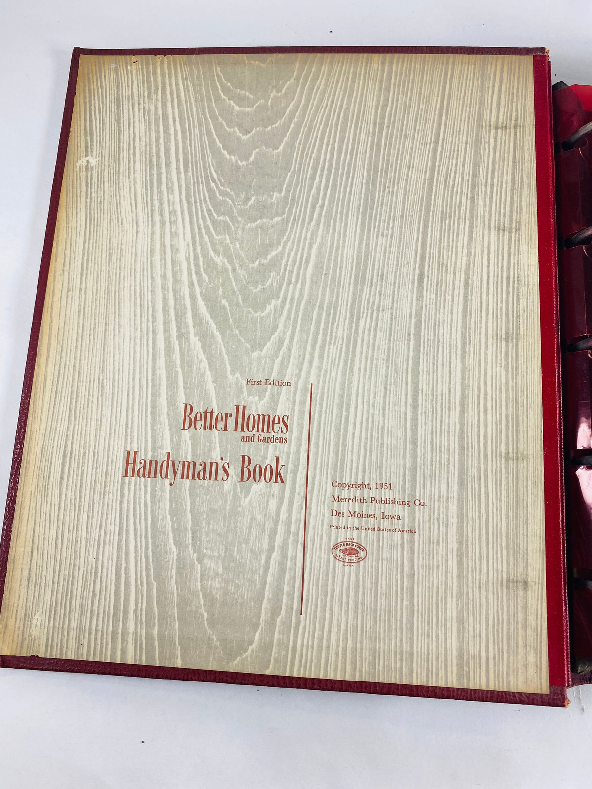 Better Homes and Gardens Handyman's Book circa 1951 FIRST EDITION vintage book binder. DIY Tools Fantastic retro decor! Father's Day Gift