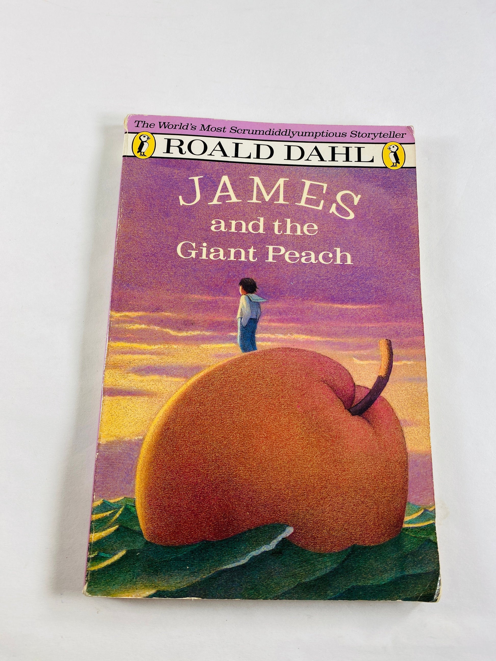 Roald Dahl Vintage paperback book James and the Giant Peach, Boy, Charlie and the Chocolate Factory circa 1985