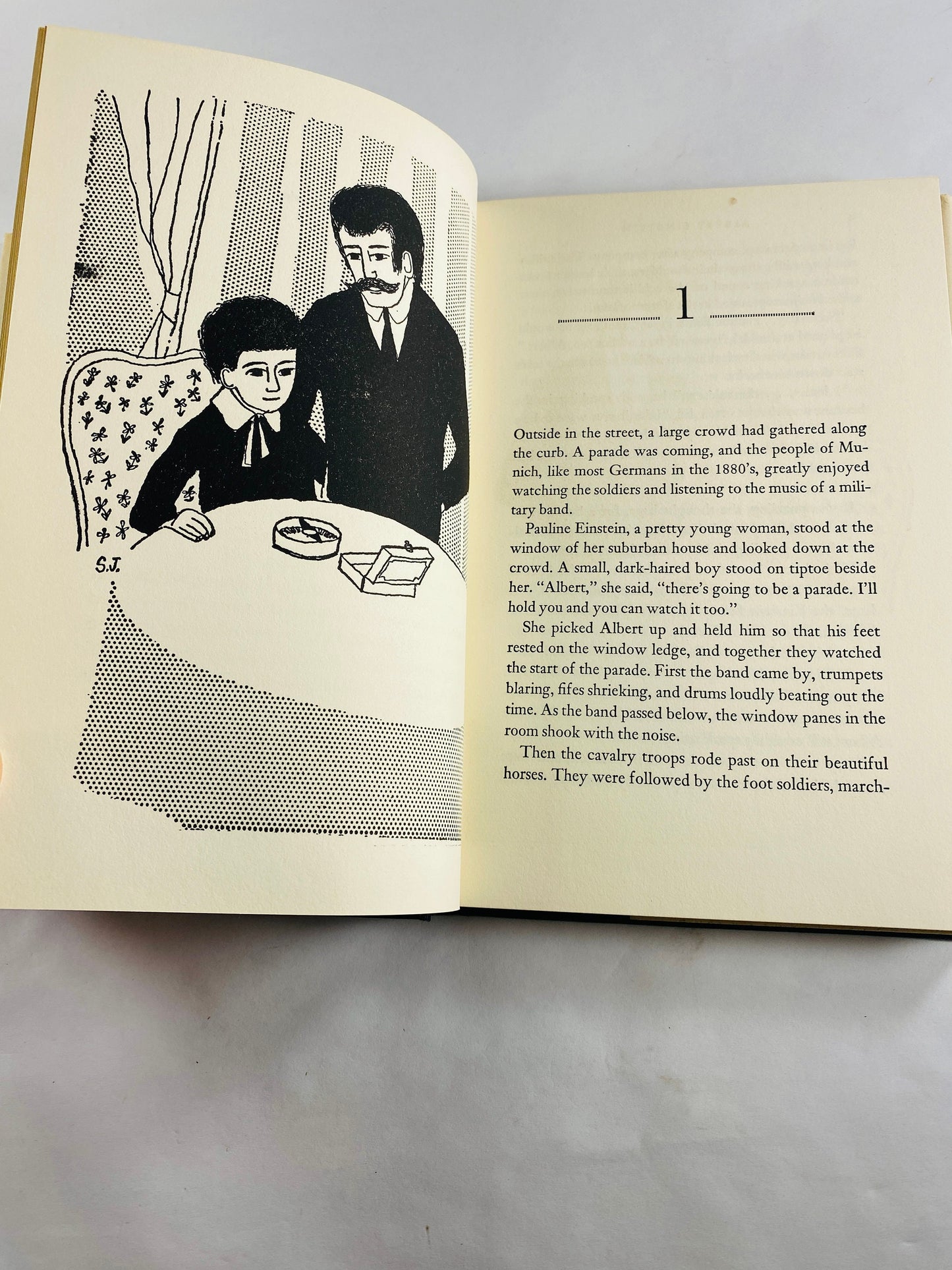 Albert Einstein vintage book circa 1960 collectible children's biography by William Wise Science mathematics gift