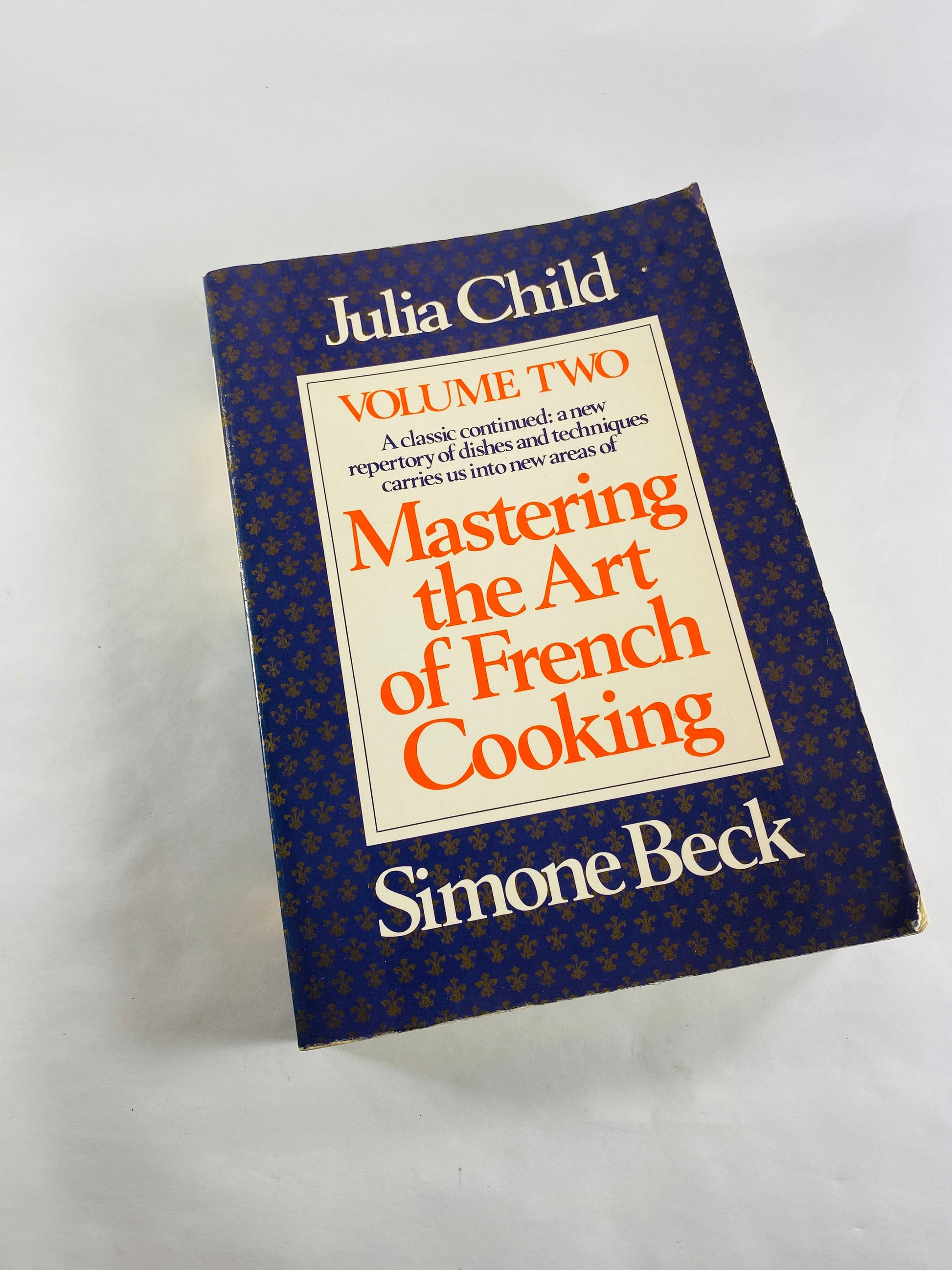 Mastering the Art of French Cooking by Julia Child EARLY PRINTING vintage paperback book circa 1983 Cookbook volume 2 Alfred A. Knopf.