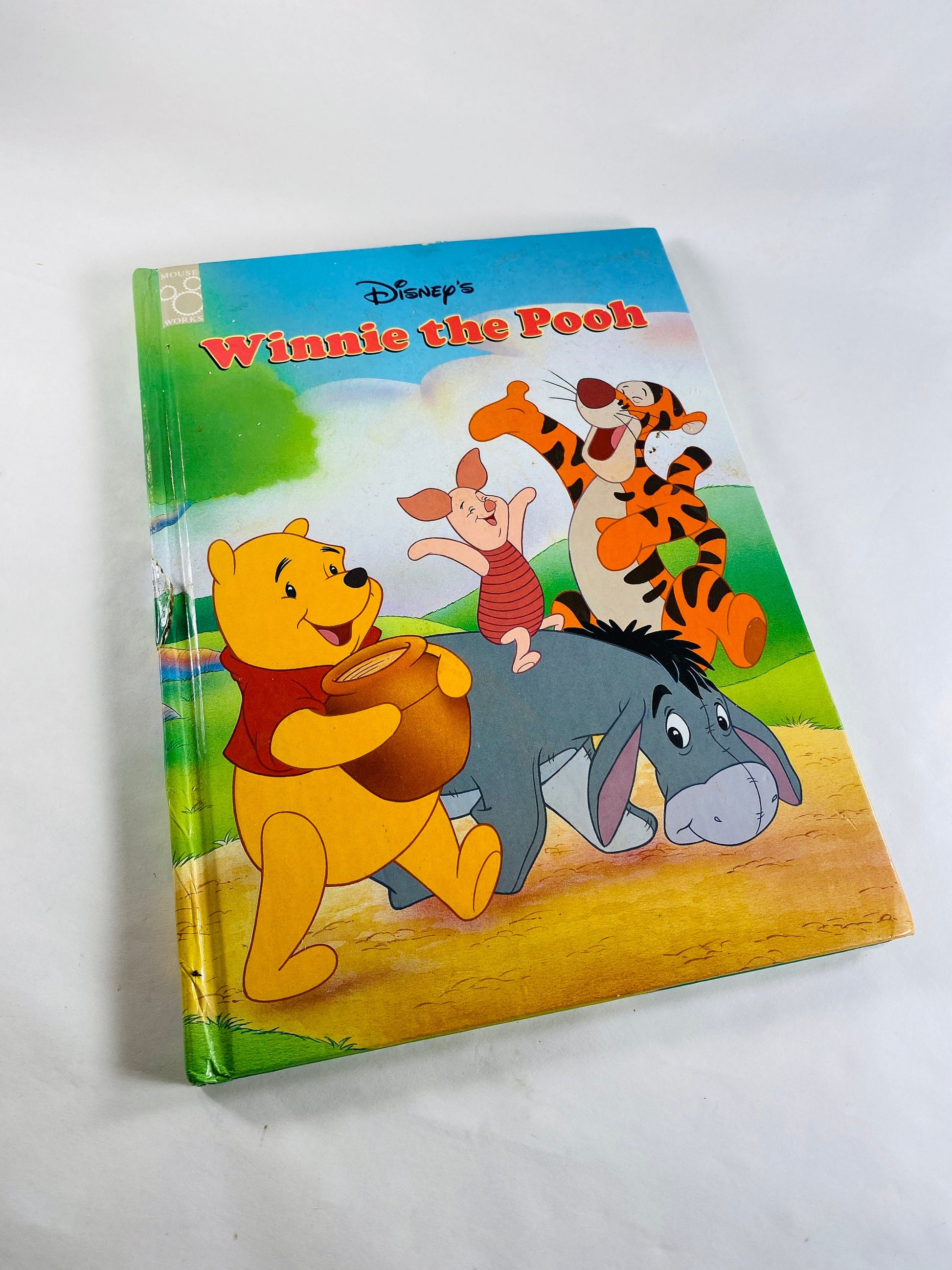 Winnie the Pooh vintage Walt Disney book beautifully illustrated featuring Eeyore Tigger and piglet circa 1996 Large children's book