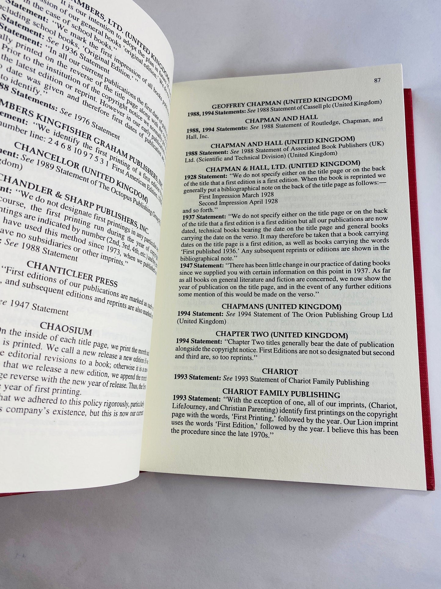 First Editions vintage Guide to Identification book by Zempel Highly sought after reference manual for book collectors and booksellers