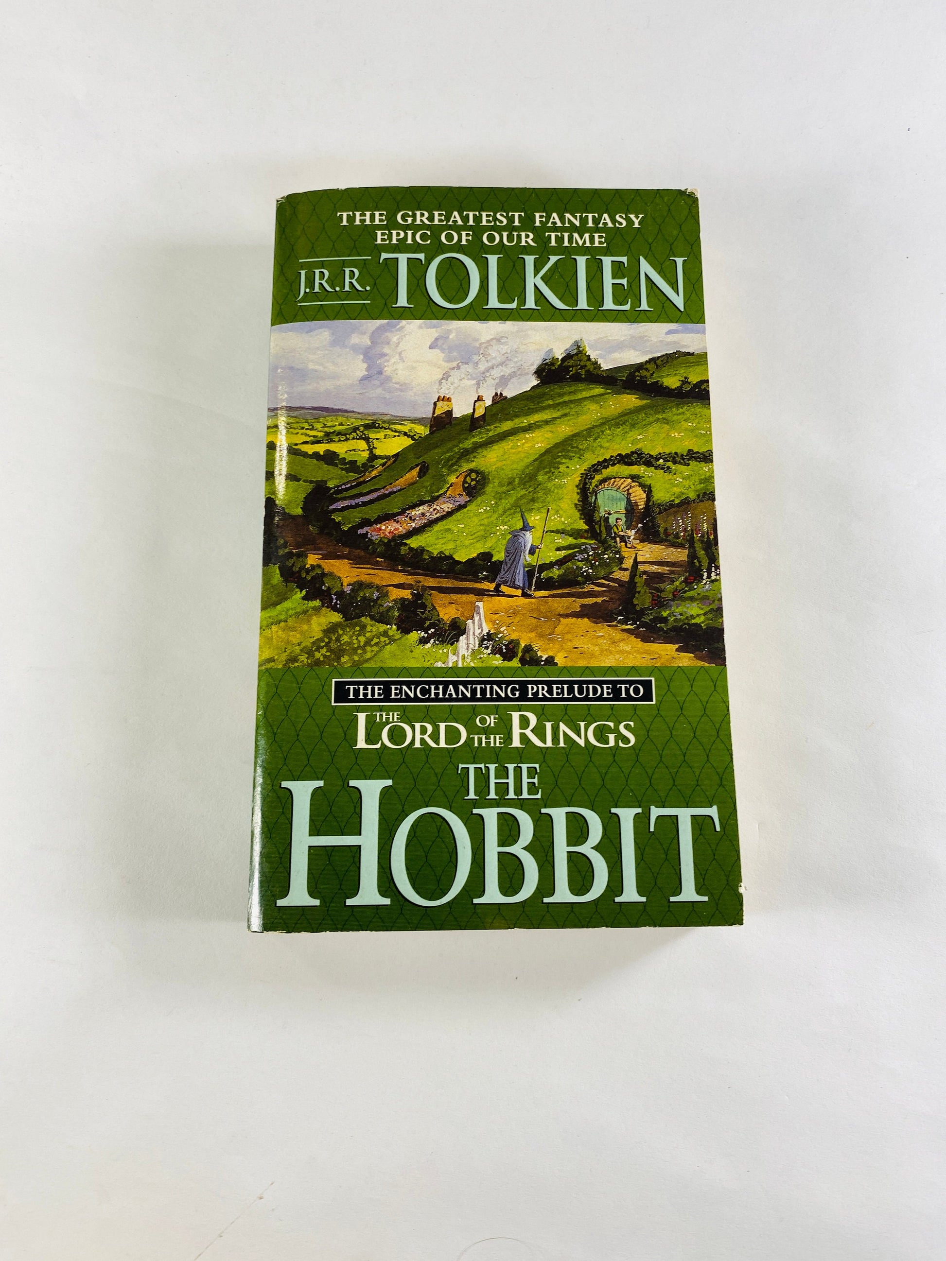 JRR Tolkien vintage paperback books Hobbit, Fellowship of Ring Two Towers. Lord of the Rings series circa 1994