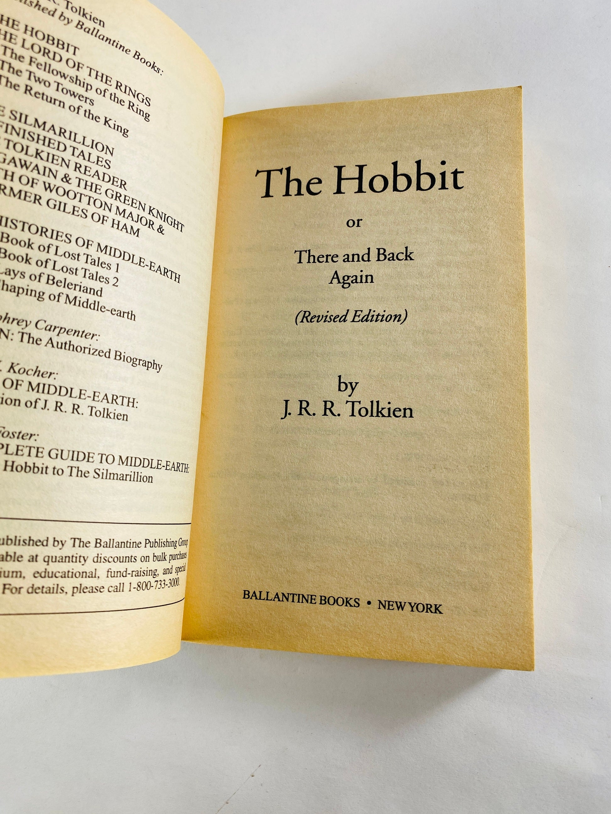 JRR Tolkien vintage paperback books Hobbit, Fellowship of Ring Two Towers. Lord of the Rings series circa 1994