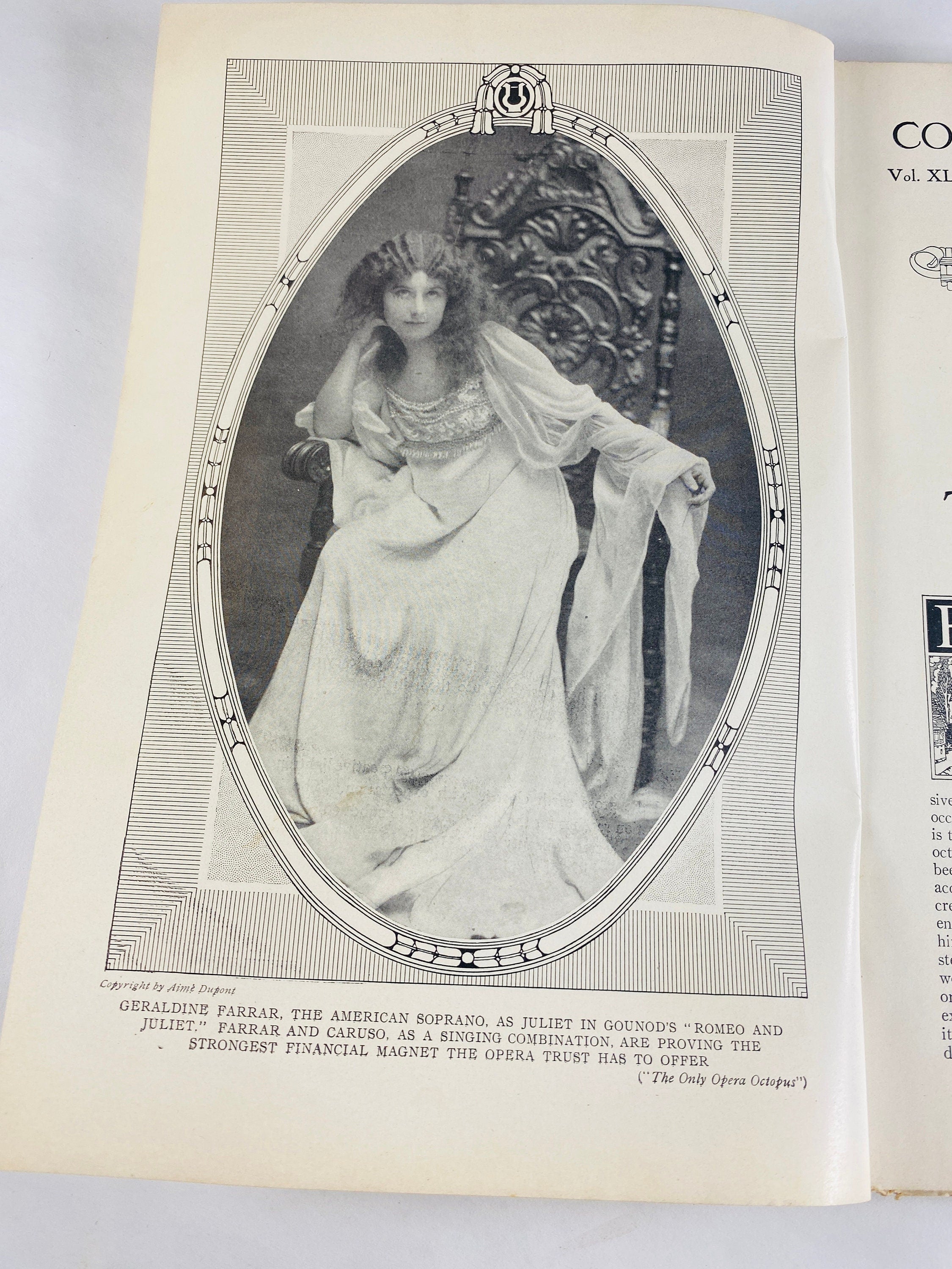 1910 vintage Cosmopolitan Magazine Vol 48 No 5 featuring Only Opera Octopus  by Pierre Van Rensselaer Key