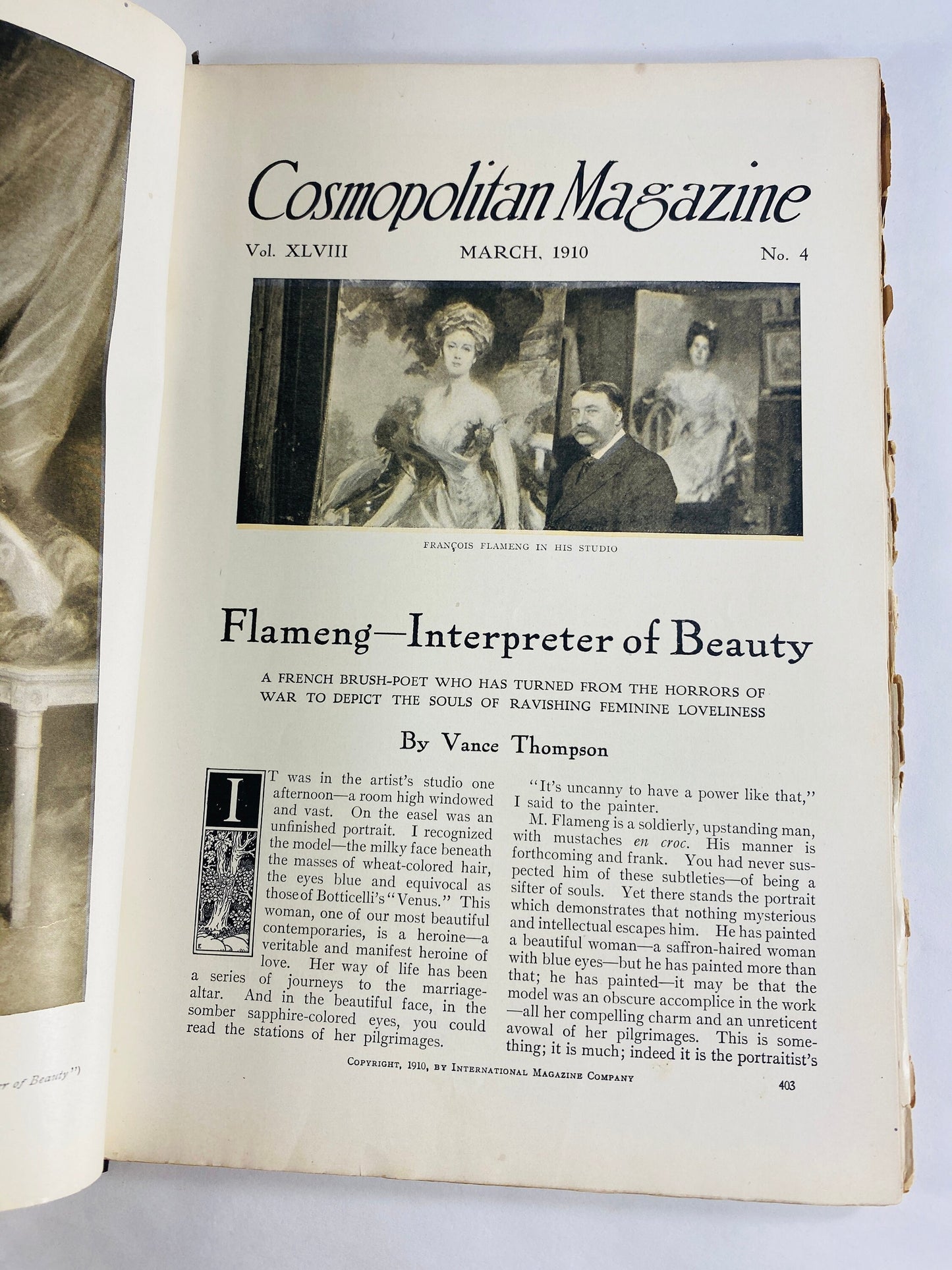 1910 vintage Cosmopolitan Magazine Vol 48 No 4 featuring Story of Charlemagne and Maligners of Mexico