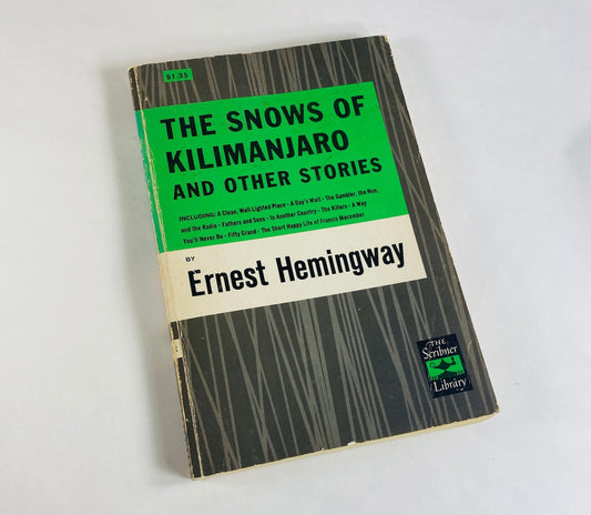 Ernest Hemingway Snows of Kilimanjaro vintage Scribner's Library vintage paperback book circa 1957 Heavily marked notes Please see pictures