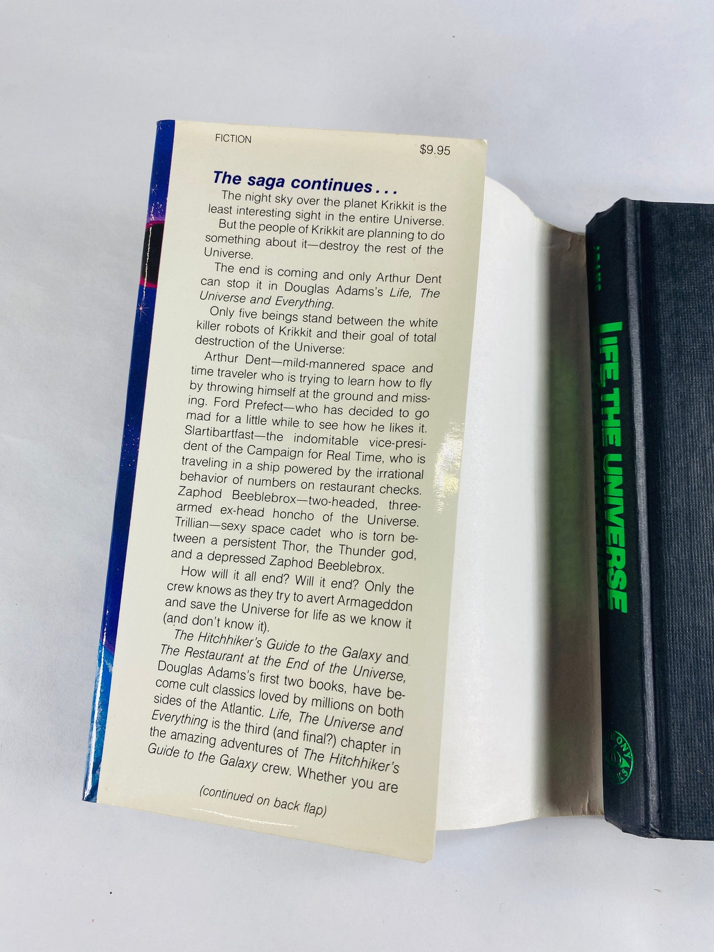 Life, the Universe and Everything Hitchhiker's Guide to the Galaxy vintage Douglas Adams FIRST EDITION book circa 1982. Hardback