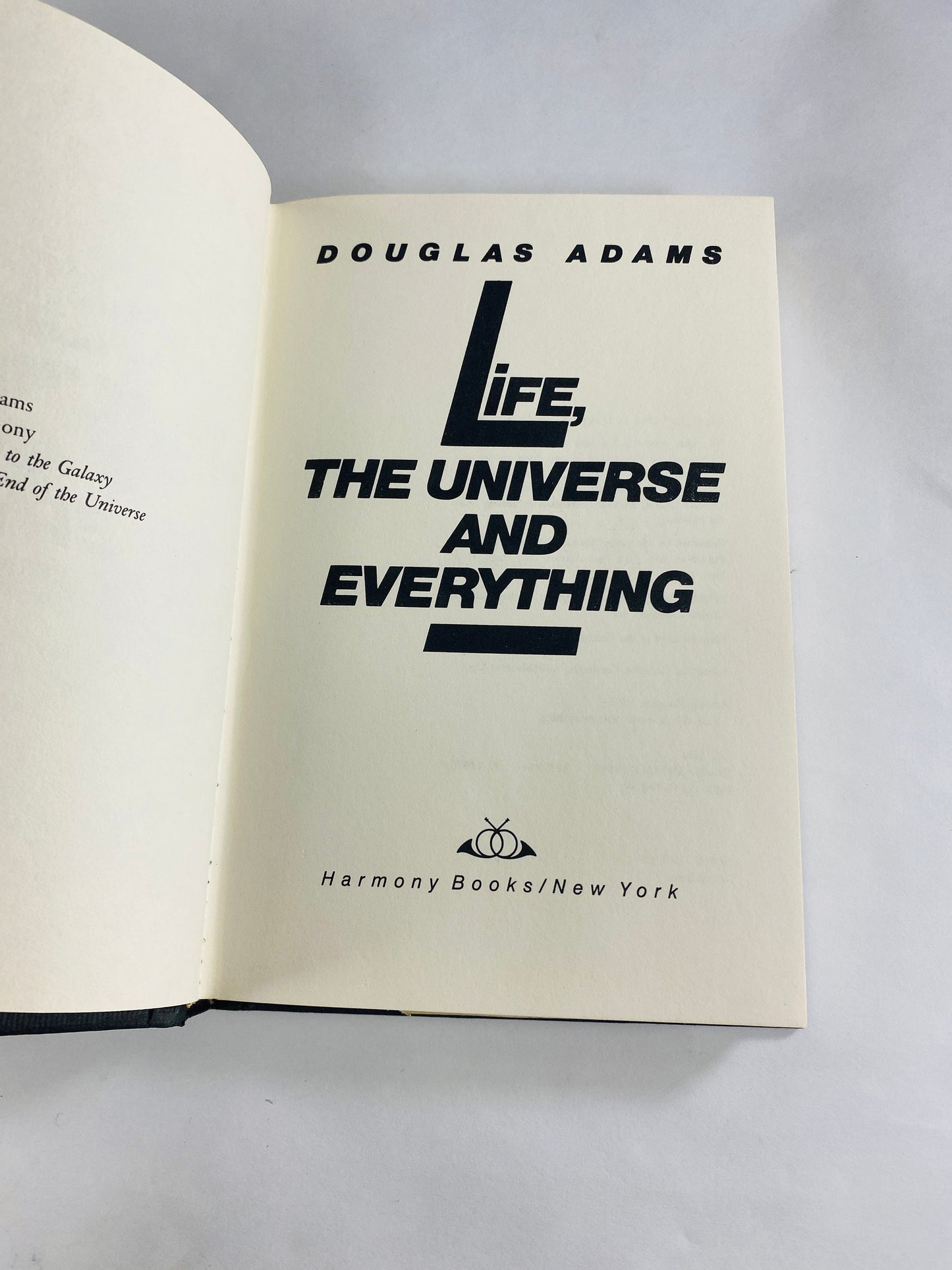 Life, the Universe and Everything Hitchhiker's Guide to the Galaxy vintage Douglas Adams FIRST EDITION book circa 1982. Hardback