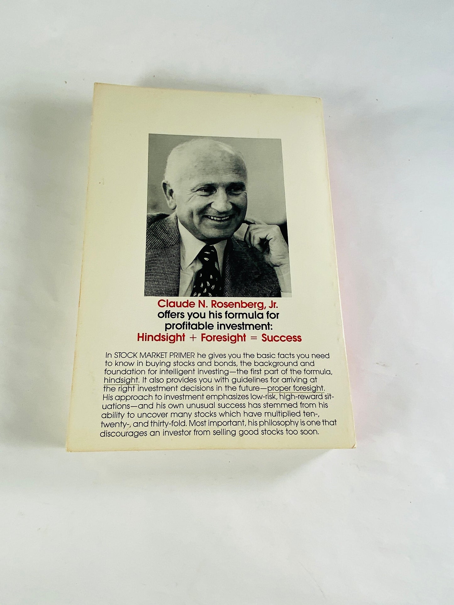 Stock Market Primer vintage paperback book by Claude Rosenberg circa 1982 Wall Street mutual fund investor analysis gift