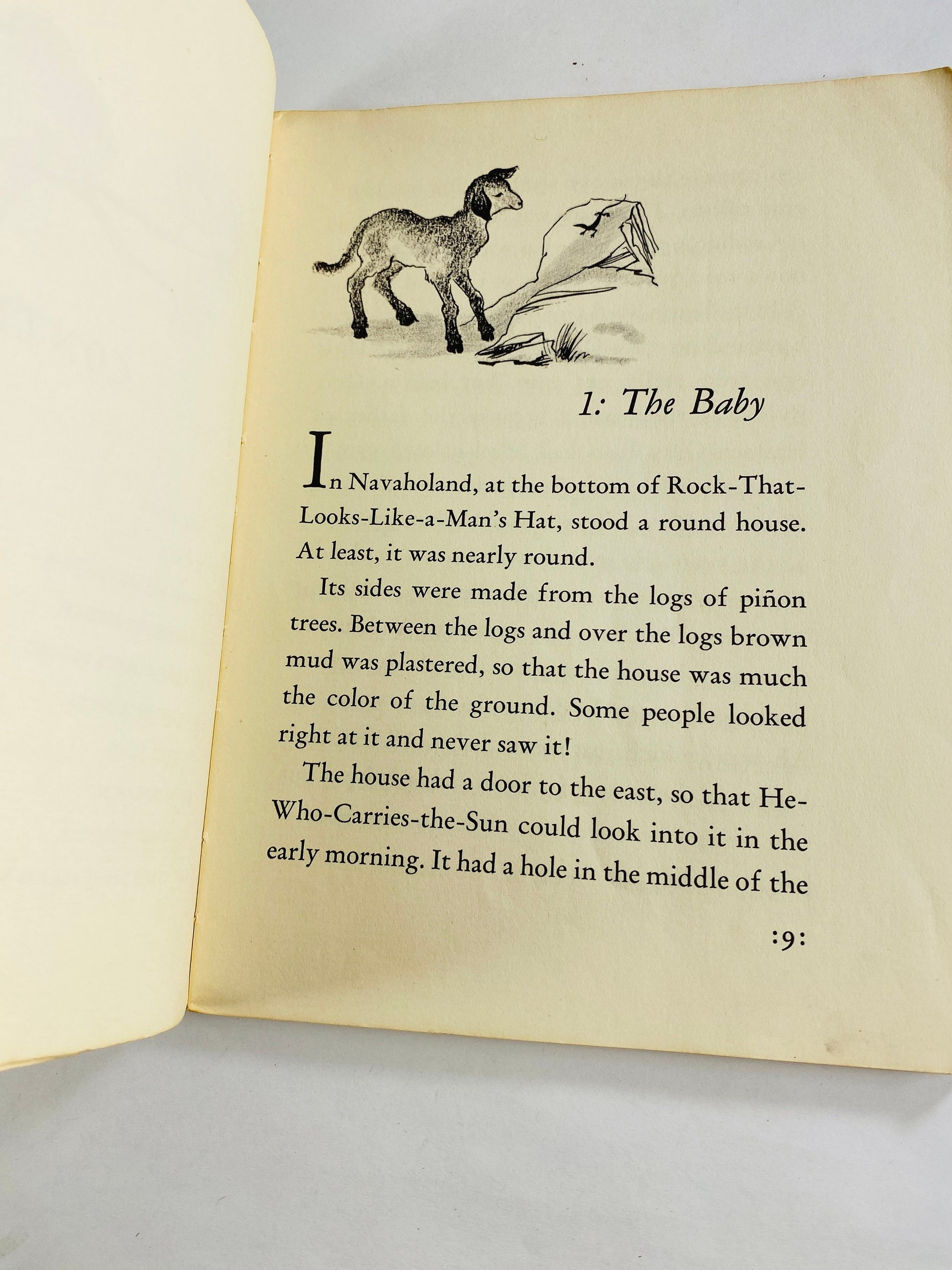 Gray Eyes Family vintage paperback book circa 1952 by Edith Agnew. Rare children's book about Native Americans.