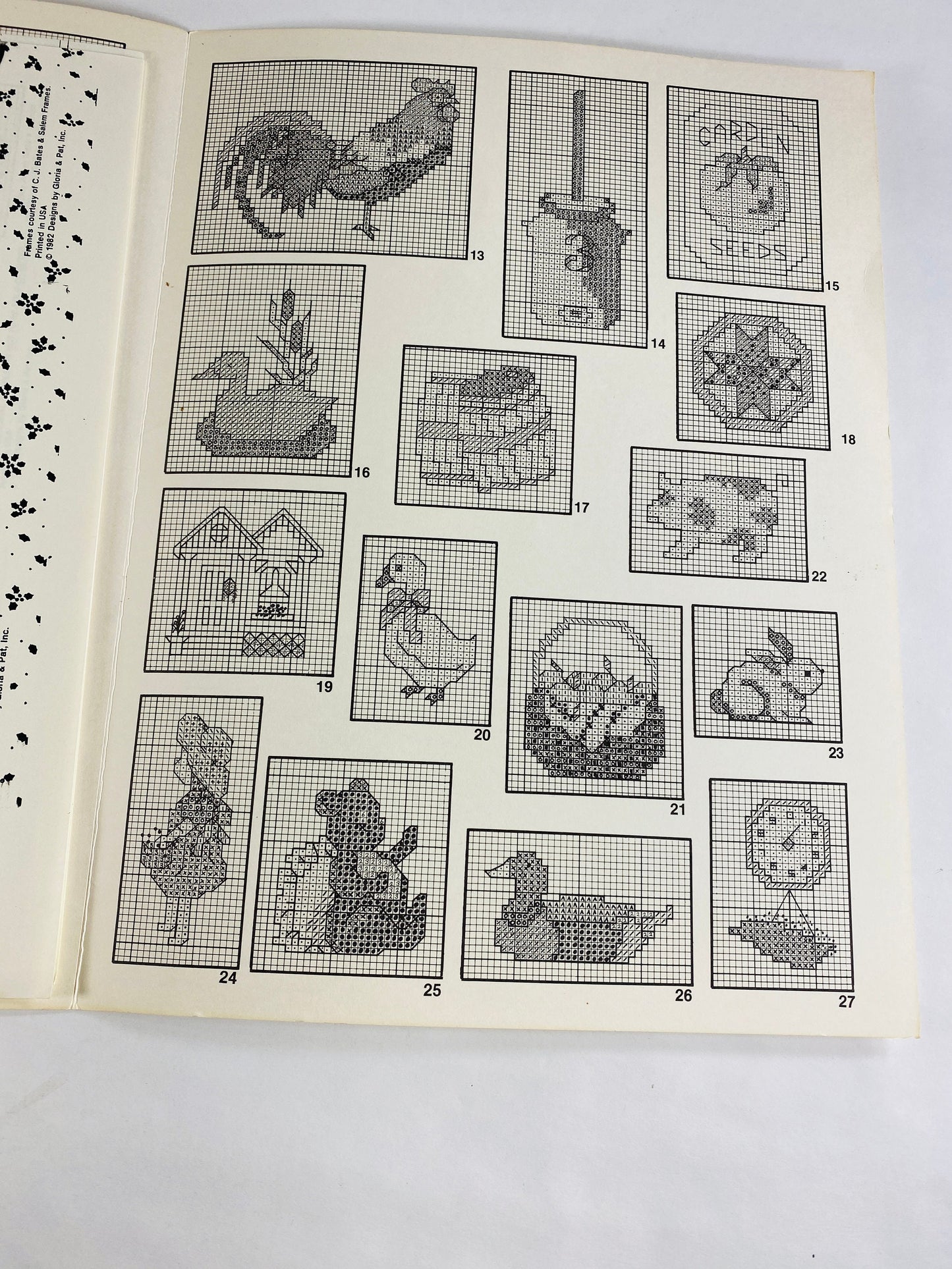 Vintage lot of needlepoint stitches motifs and patterns from the 1970s-1980s embroidery instructions cross stitch mini