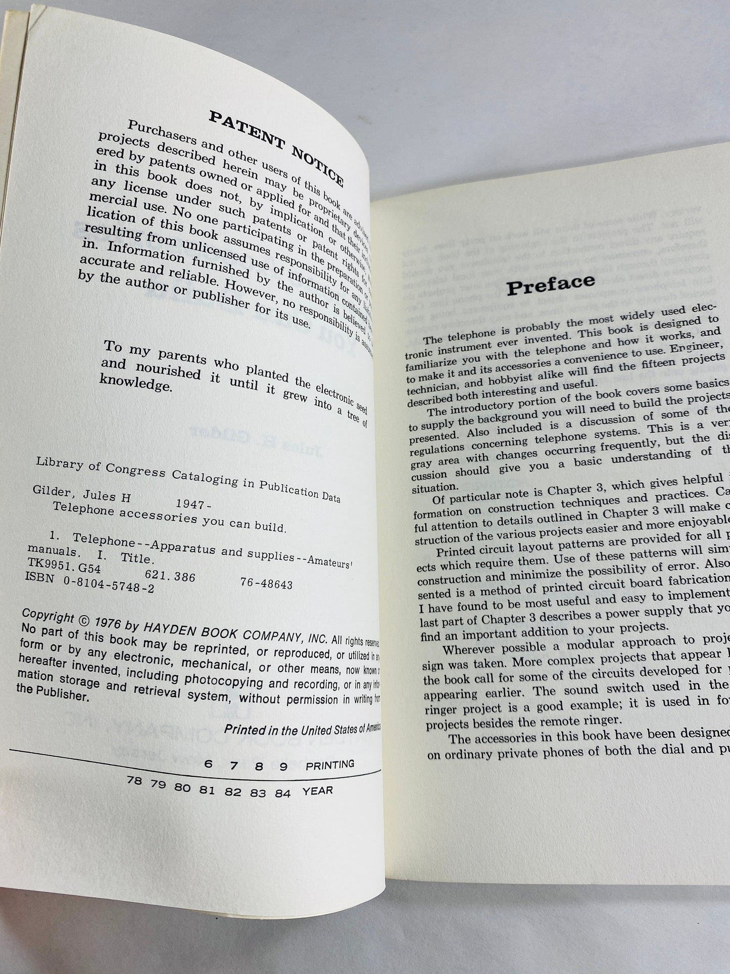 Telephone Accessories You Can Build vintage paperback book circa 1976 by Jules Glider Communications Broadcasting Telegraph Home decor