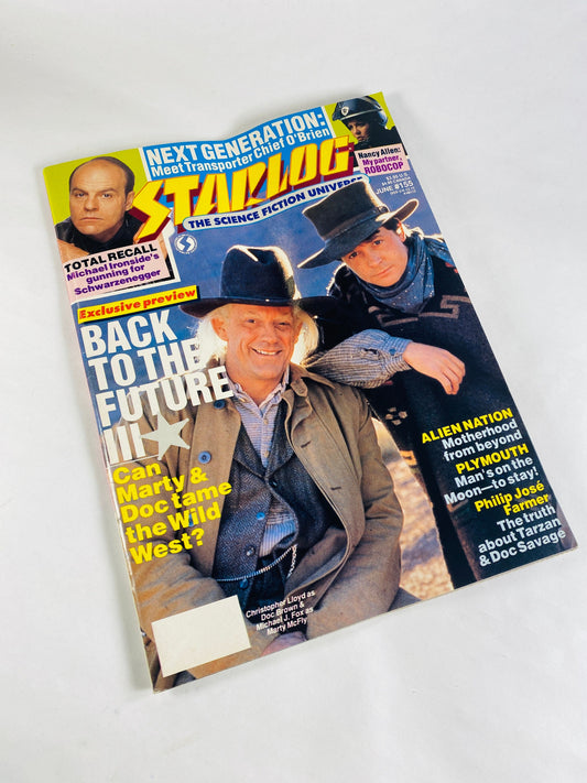 1990 Back to the Future III Star Trek Marty & Doc vintage magazine Starlog scifi movie photos stories decor college bedroom posters