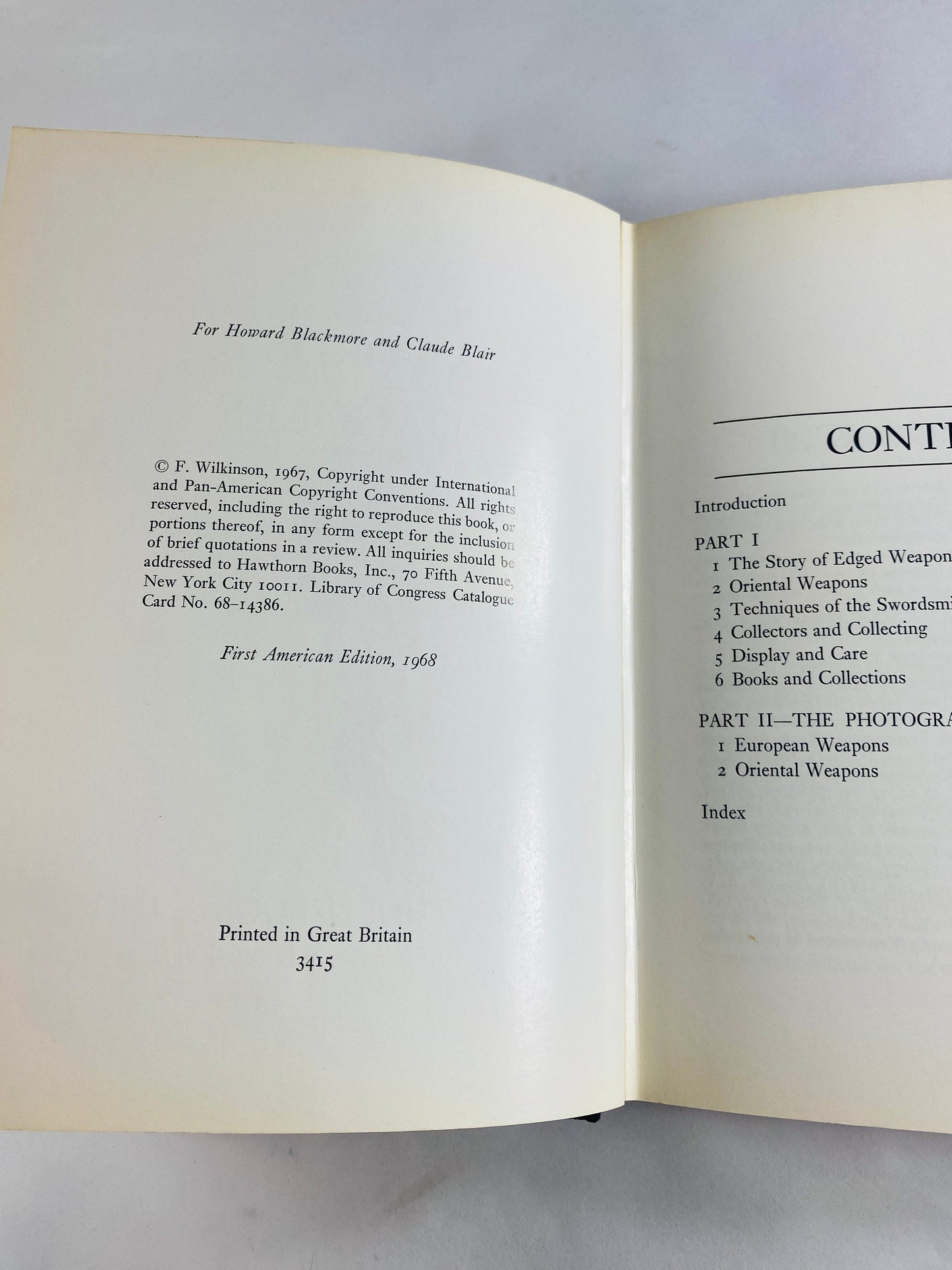 Swords & Daggers FIRST EDITION vintage book by Frederick Wilkinson circa 1968 collector and enthusiast gift Boyfriend Birthday