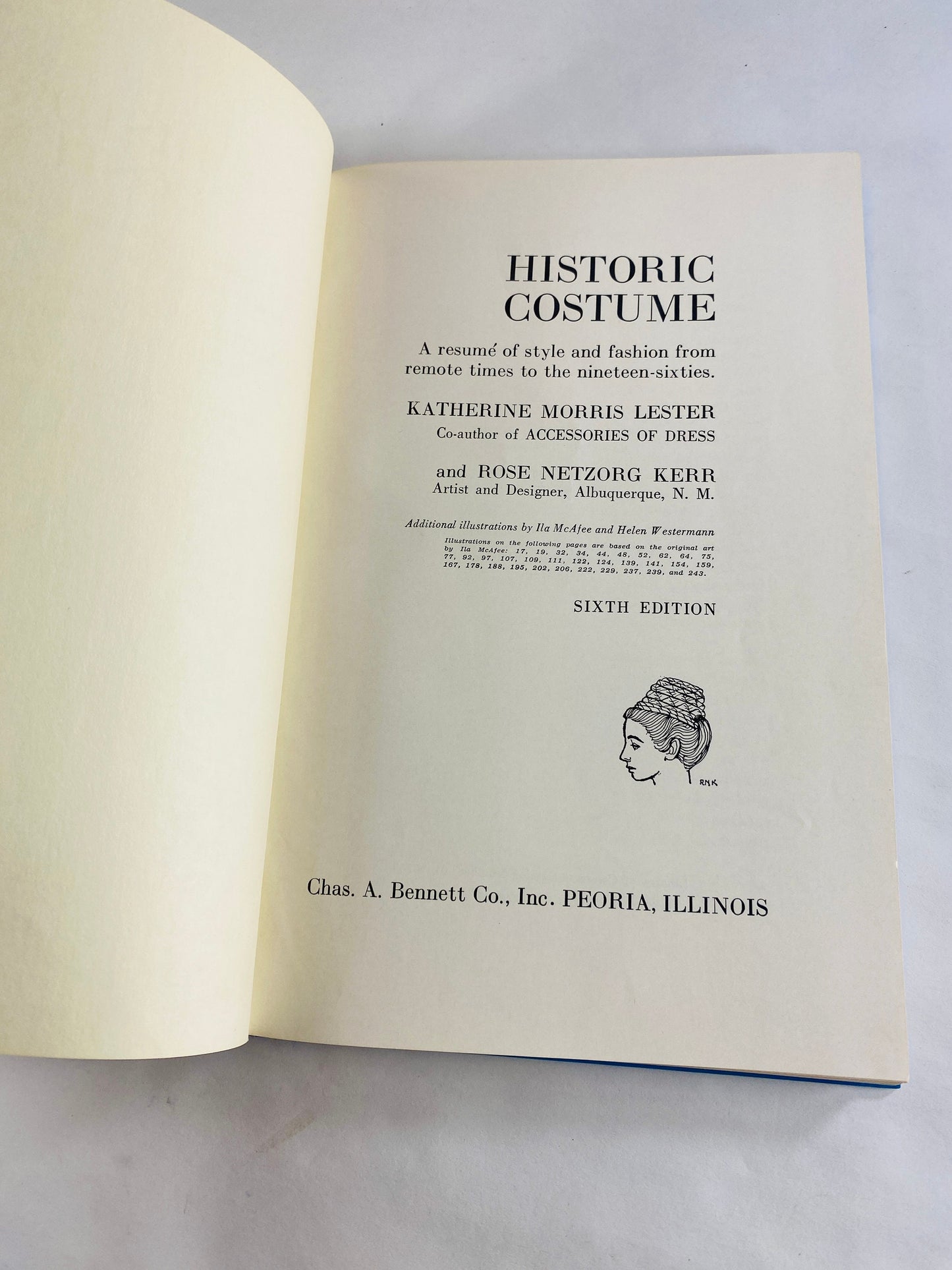 Costume vintage design book by Lester & Kerr circa 1967 Fashion and style from remote times to 1960s Gothic Renaissance Elizabethan DIY