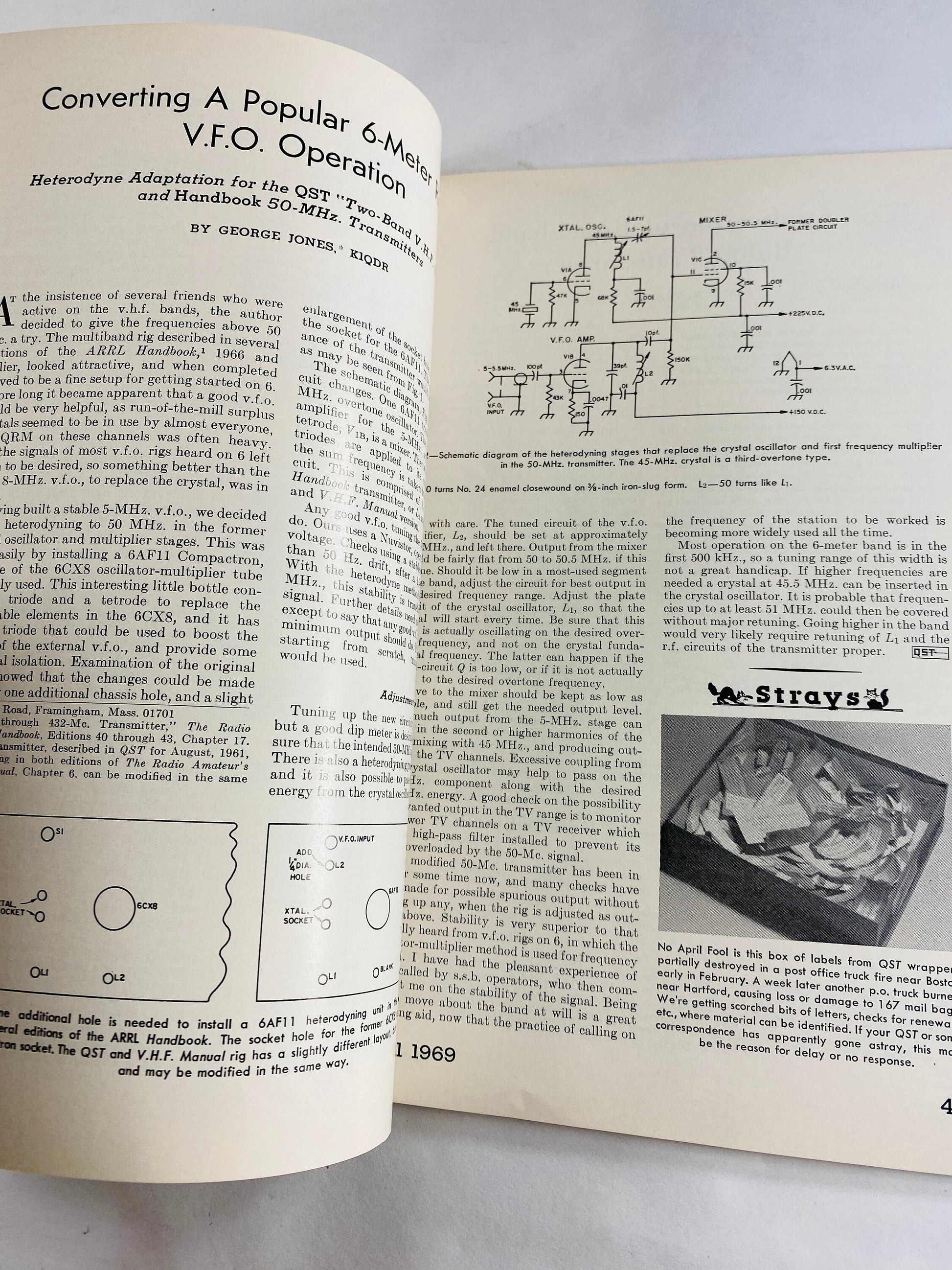 1969 QST AARL Radio vintage magazine Operator's Guide Amateur license. Electronic engineer gift communications