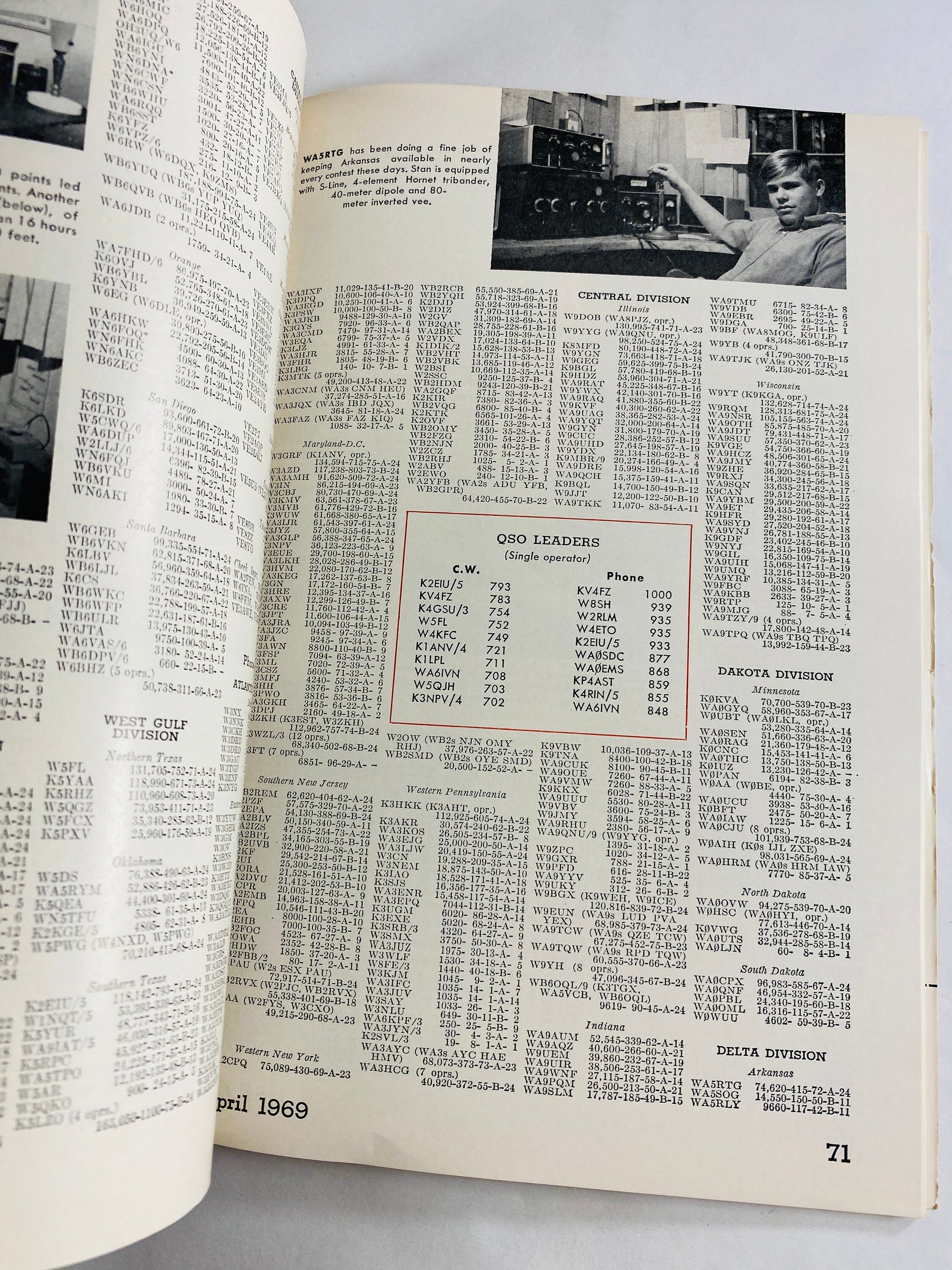 1969 QST AARL Radio vintage magazine Operator's Guide Amateur license. Electronic engineer gift communications