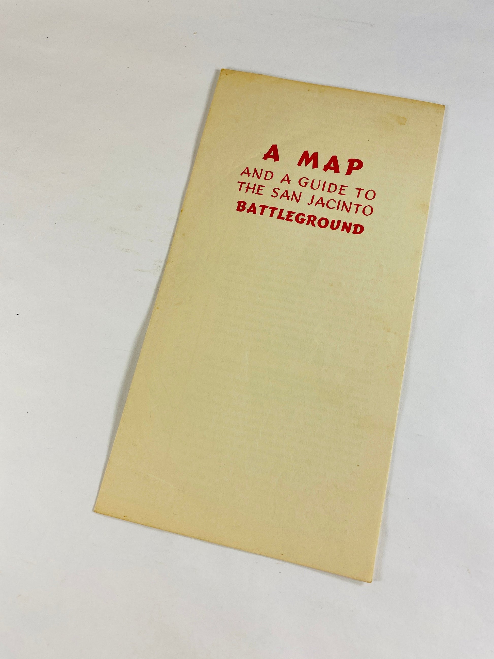 Sam Houston & the Battle of San Jacinto booklet by Robert Penn Warren vintage EARLY PRINTING circa 1961 and battleground map