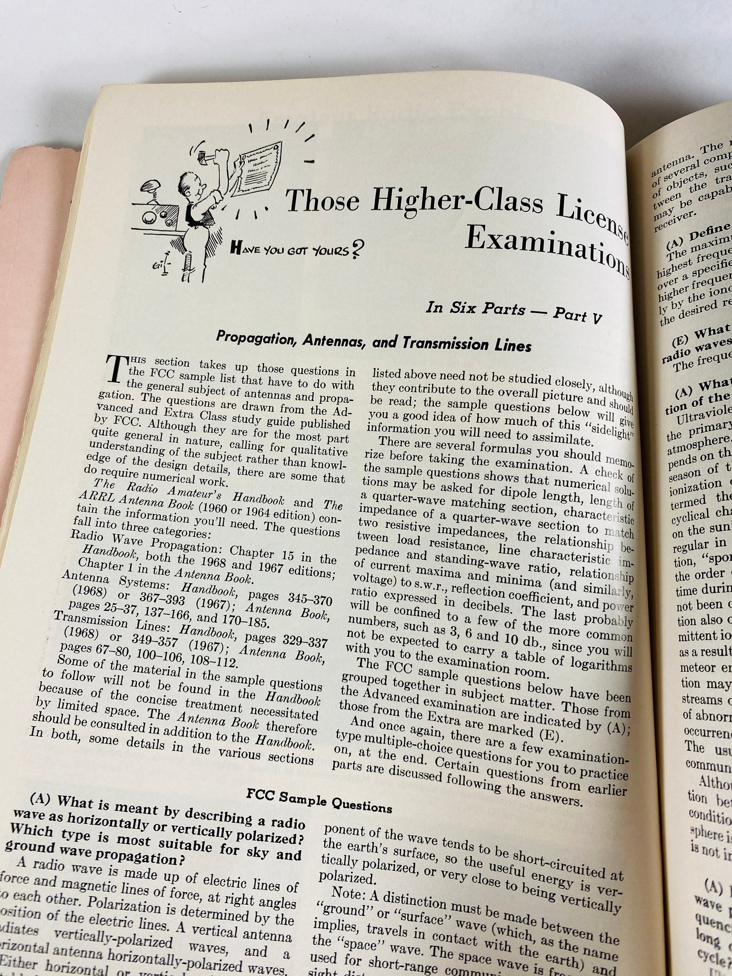 1968 AARL Radio vintage magazine Operator's Guide Amateur radio license. Electronic engineer gift. communications