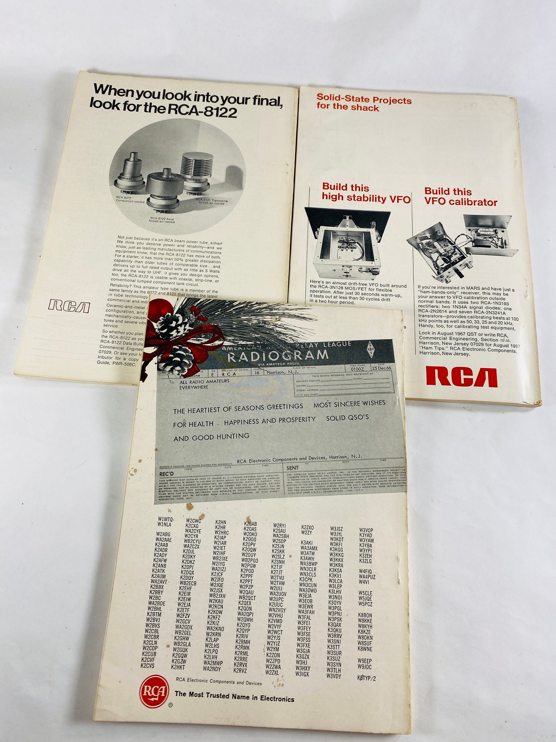 1966-1969 QST AARL Radio vintage magazine Operator's Guide Amateur license. Electronic engineer gift communications