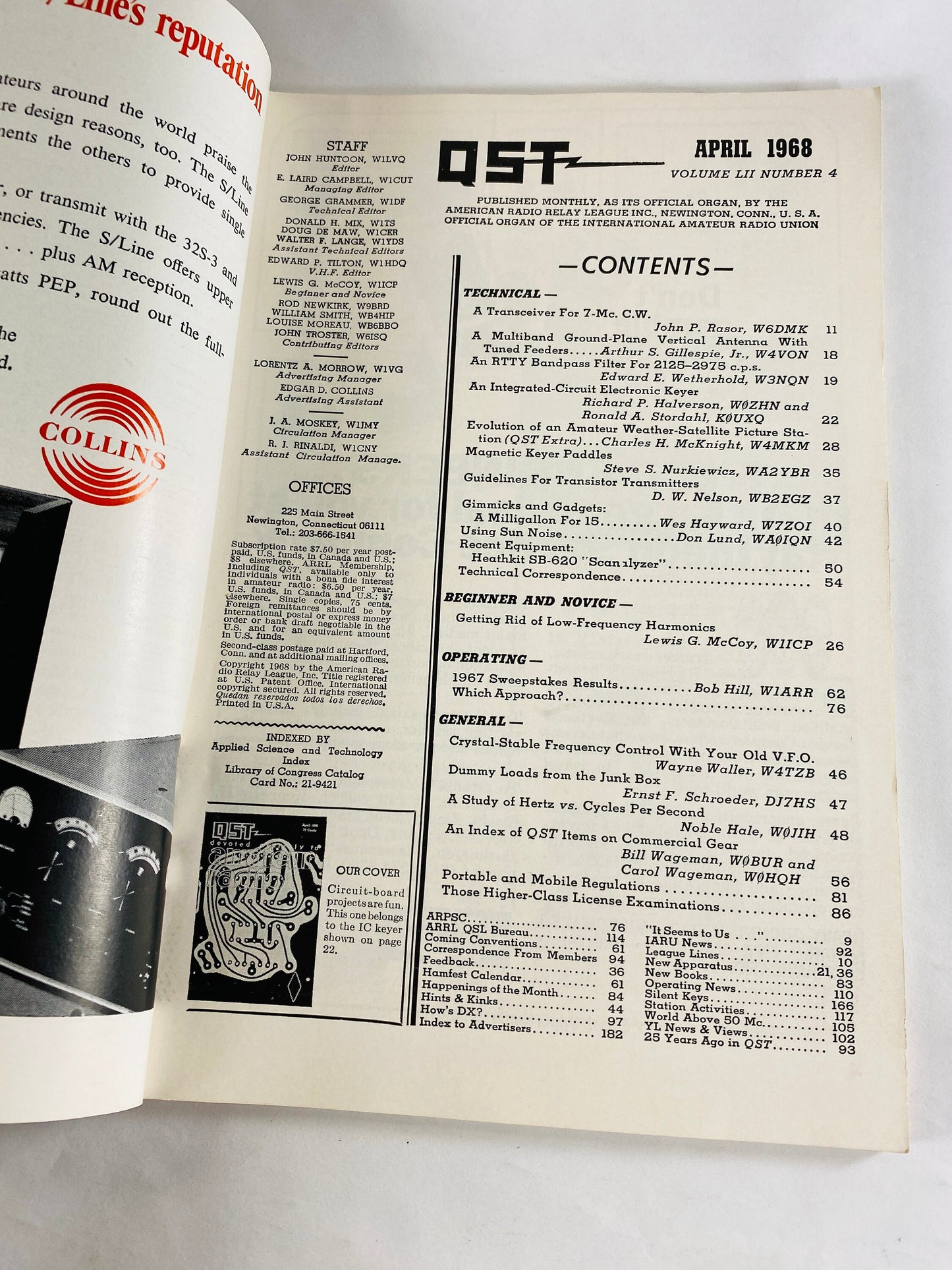 1968 QST AARL Radio vintage magazine San Antonio Convention Operator's Guide Amateur license. Electronic engineer gift communications