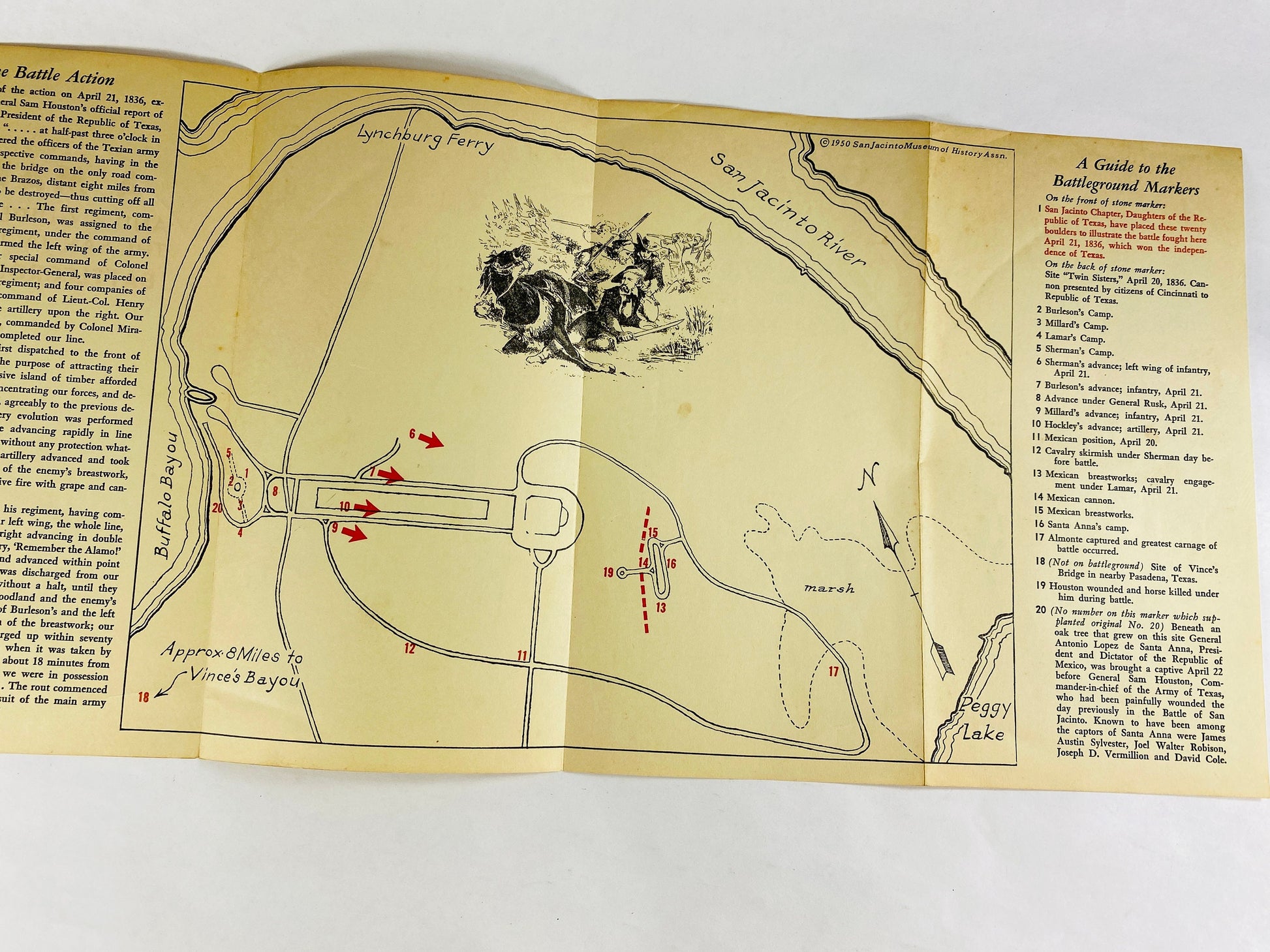 Sam Houston & the Battle of San Jacinto booklet by Robert Penn Warren vintage EARLY PRINTING circa 1961 and battleground map