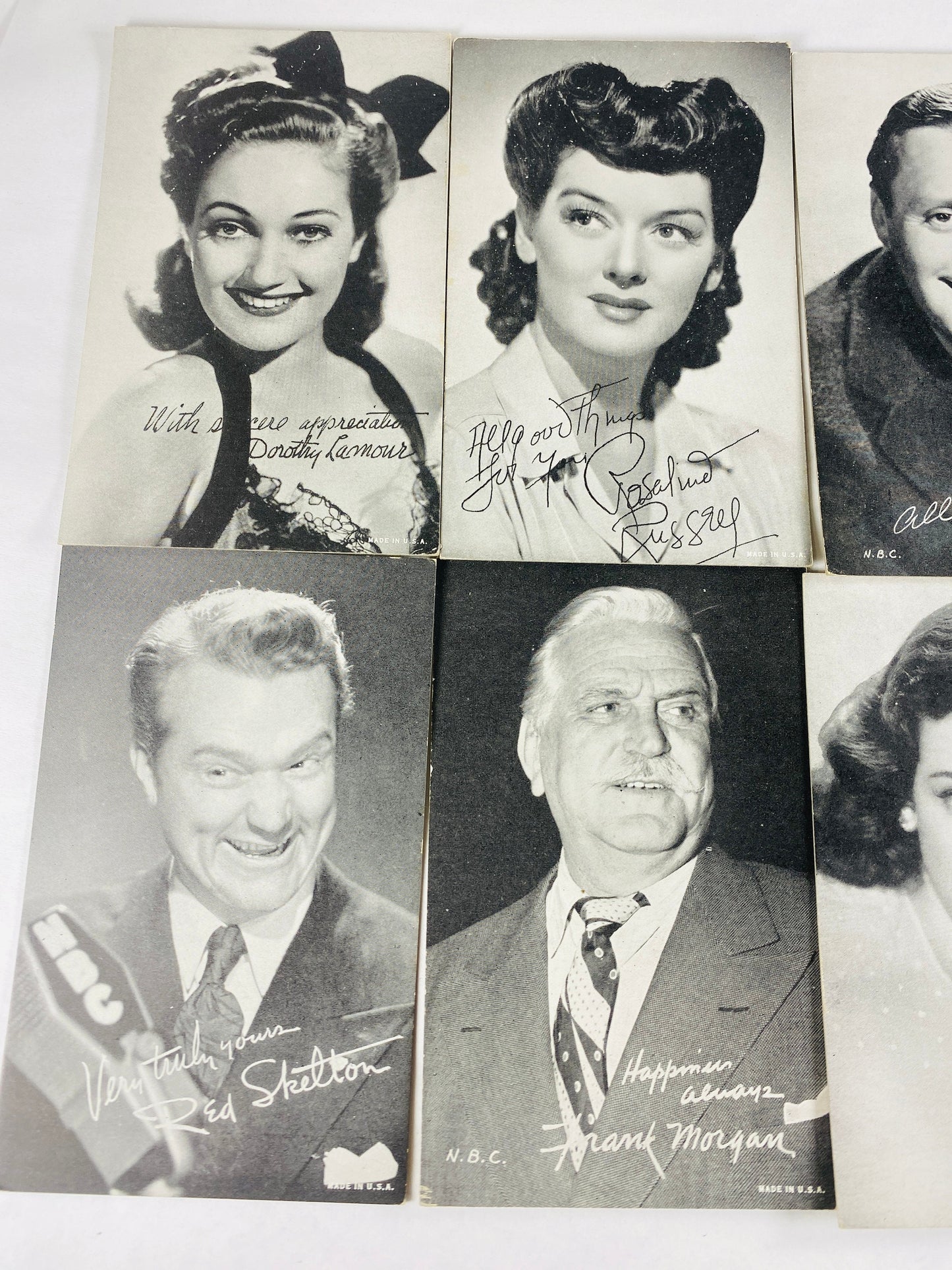 1940s Vintage Hollywood Arcade lobby cards Dorothy Lamour Lana Turner Joan Bennett Actors Stars film movie photo lot set black & white