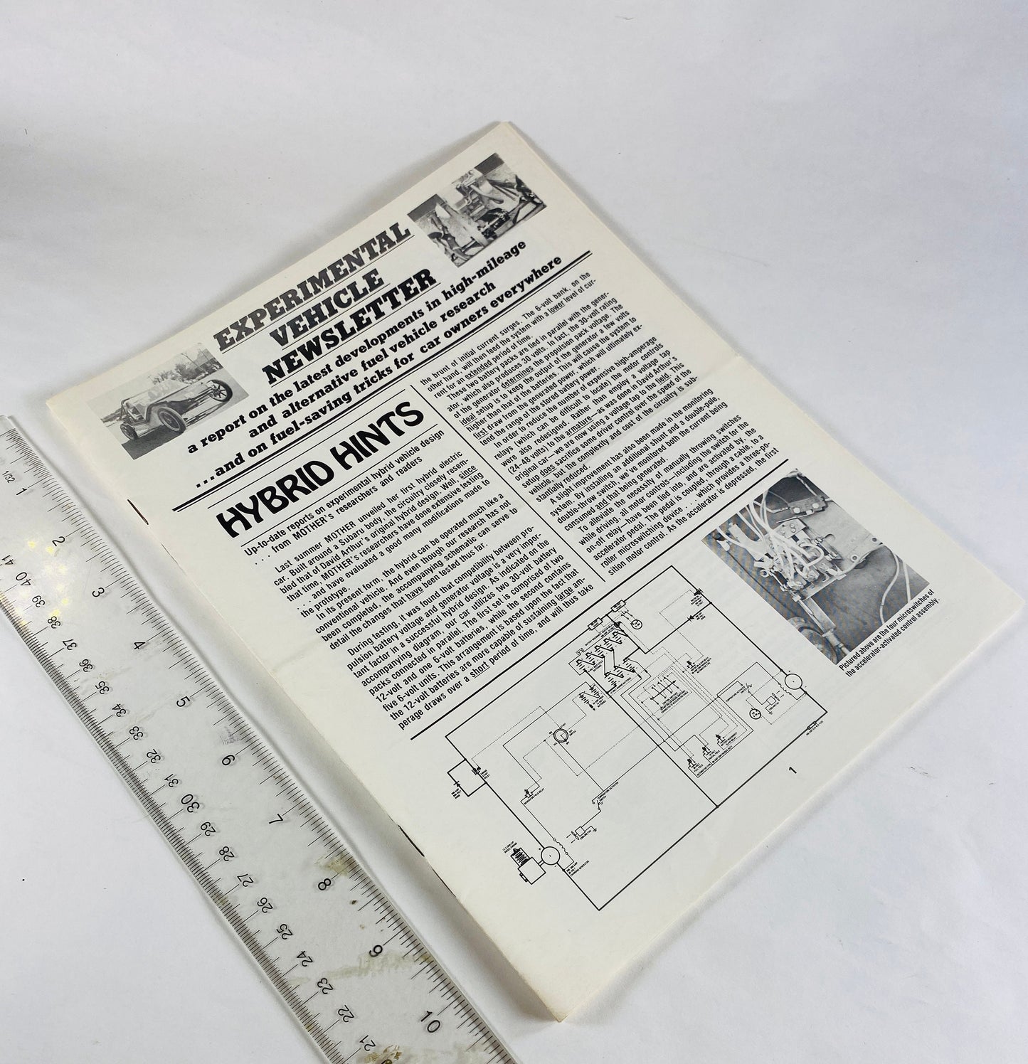 1981 Experimental Vehicle vintage newsletter by Mother Earth News Hyrid Hints, alternative fuels,