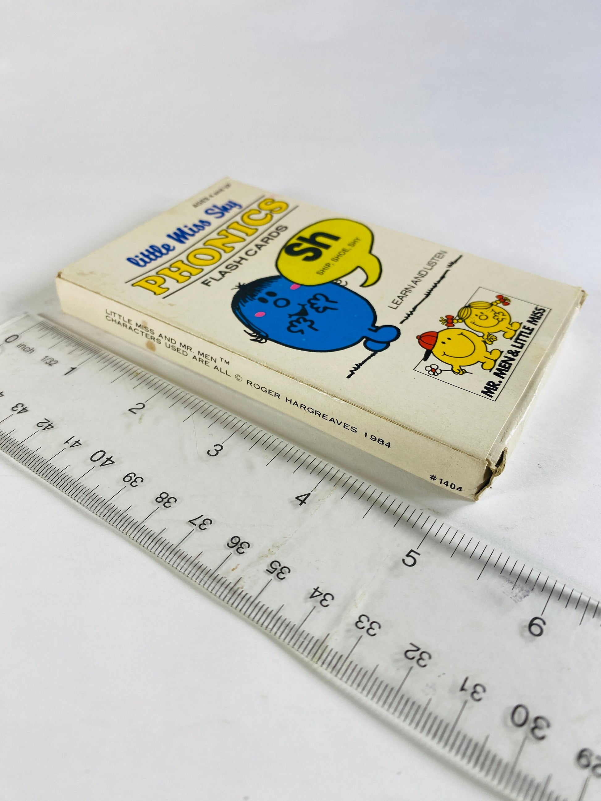 Mr Men vintage phonics Flash cards Miss Sky circa 1984 Little Miss Roger Hargreaves vowels consonants and double consanants